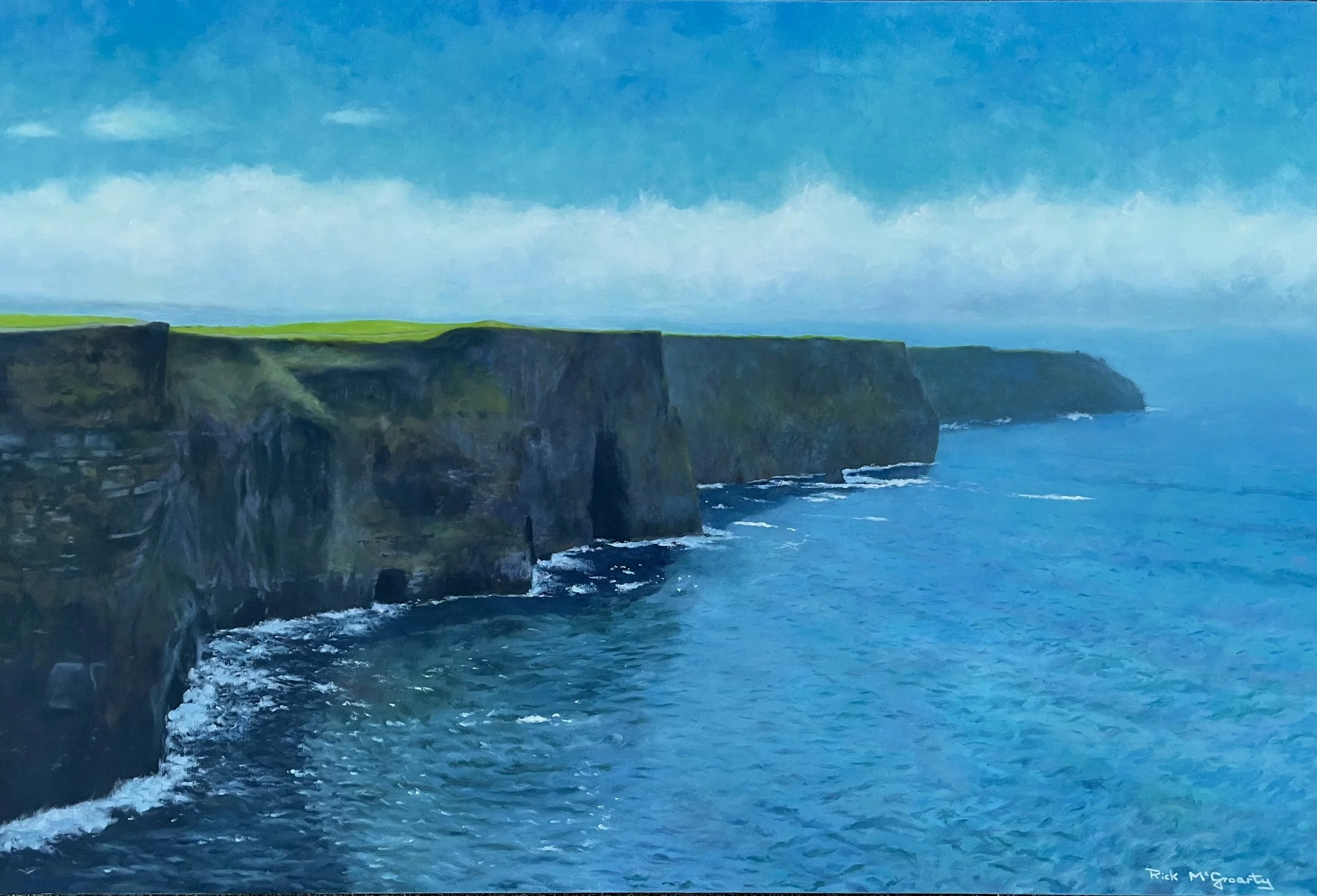 Rick McGroarty, Cliffs of Moher, oil on canvas