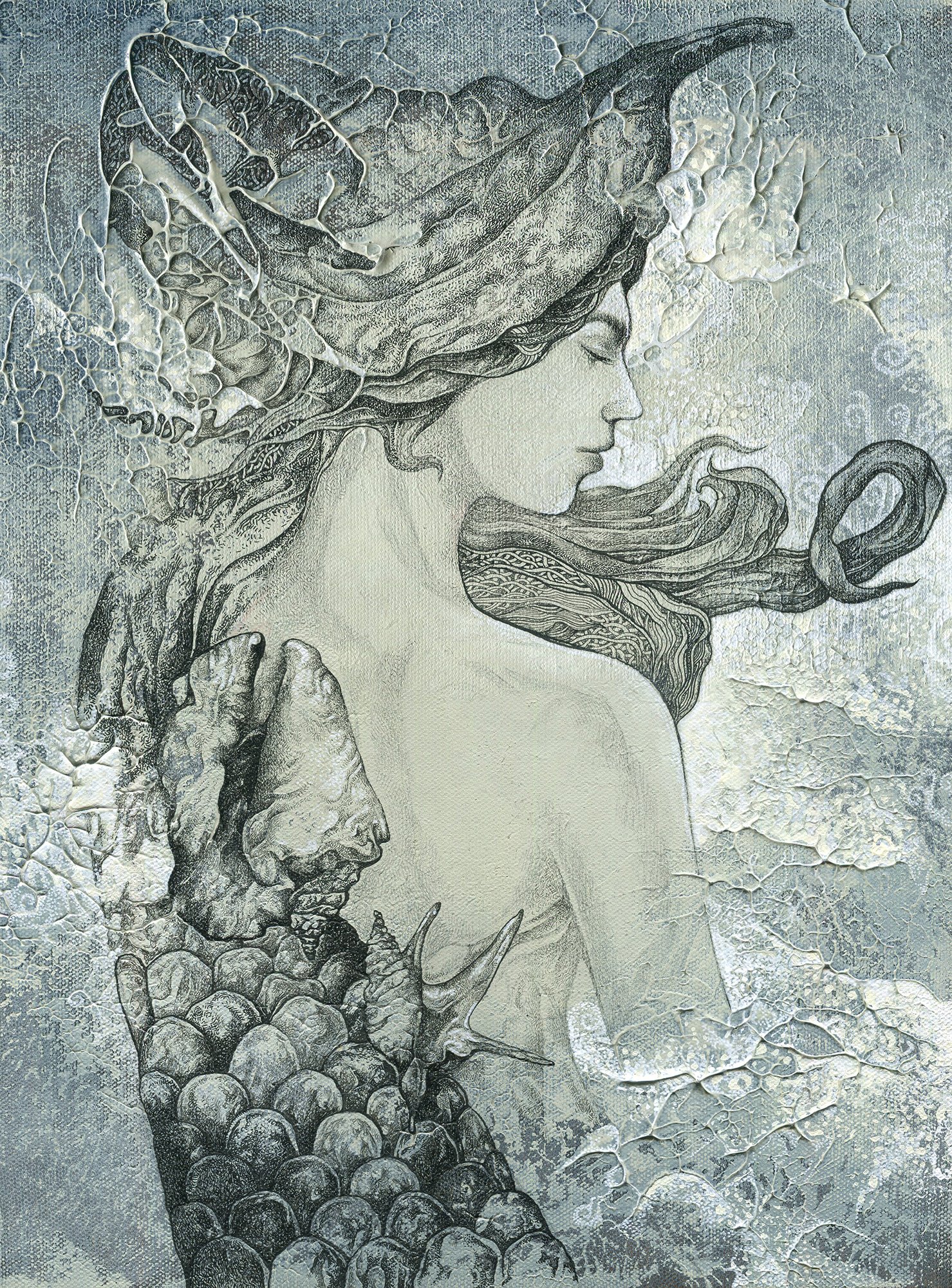 Anastasia Melnikova, Mermaid, mixed media