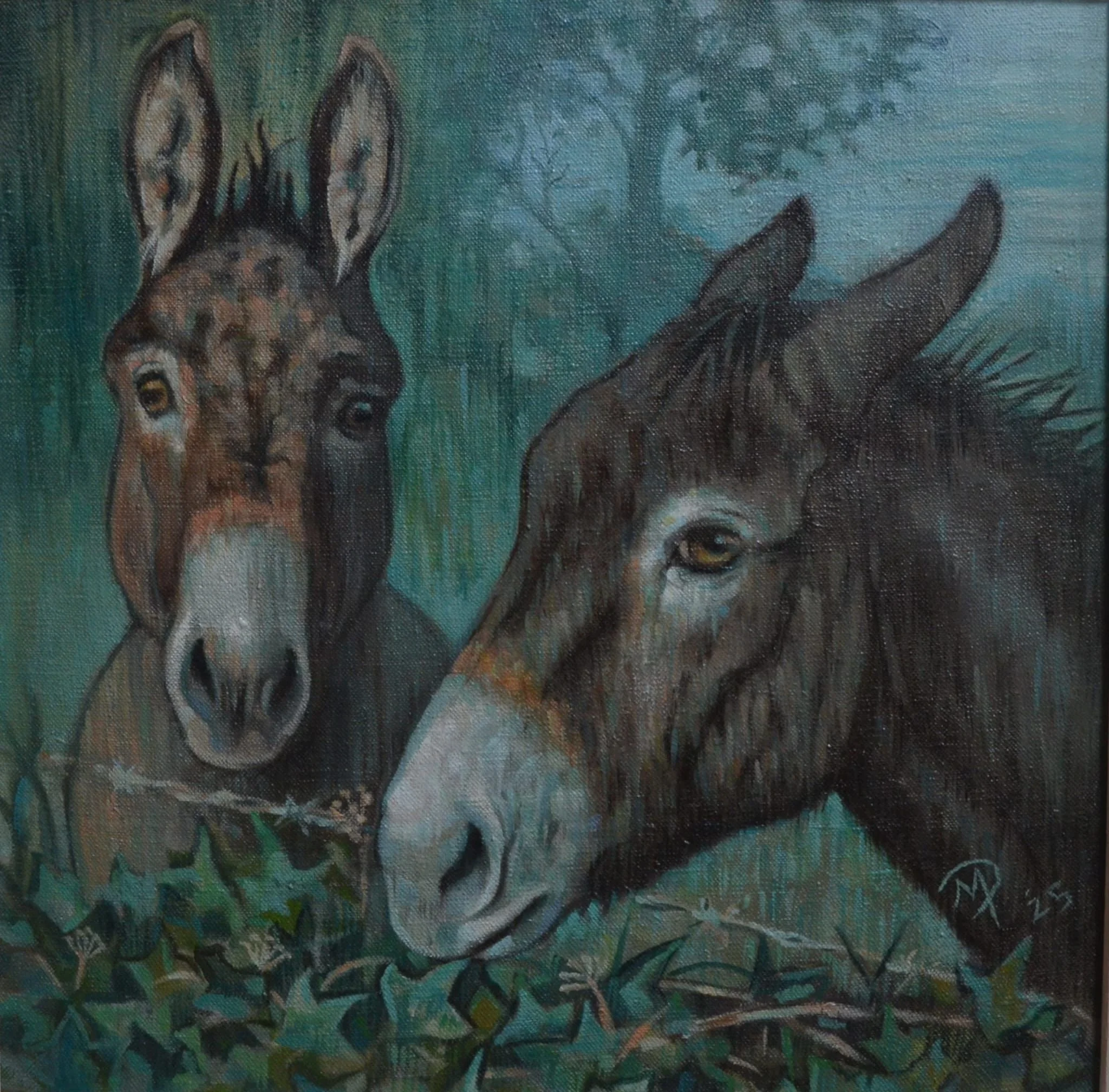Millie Philippa, "Contemplating," oil on linen