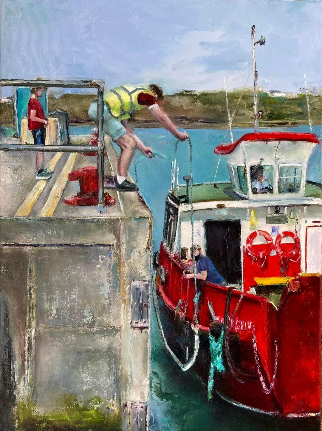 Eileen Collins, The Art of Observation (Sherkin Island Ferry), oil on canvas