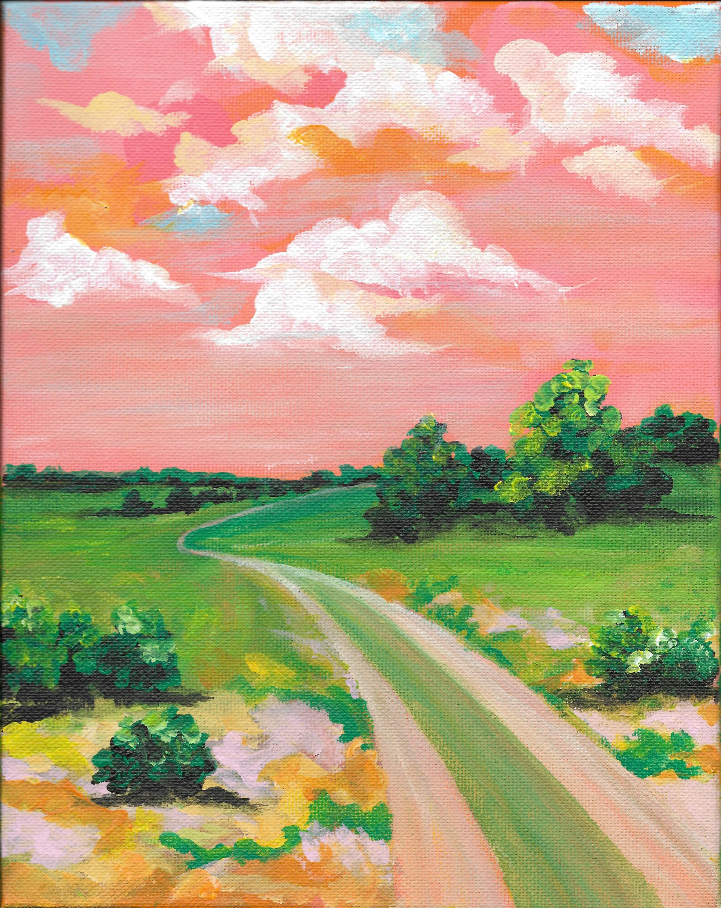 Indhu, Cotton Candy 11, acrylic on canvas