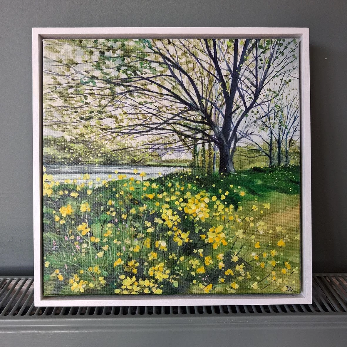 Denise Cronin, Yellow Surprise (Dunkettle), acrylic on gesso board