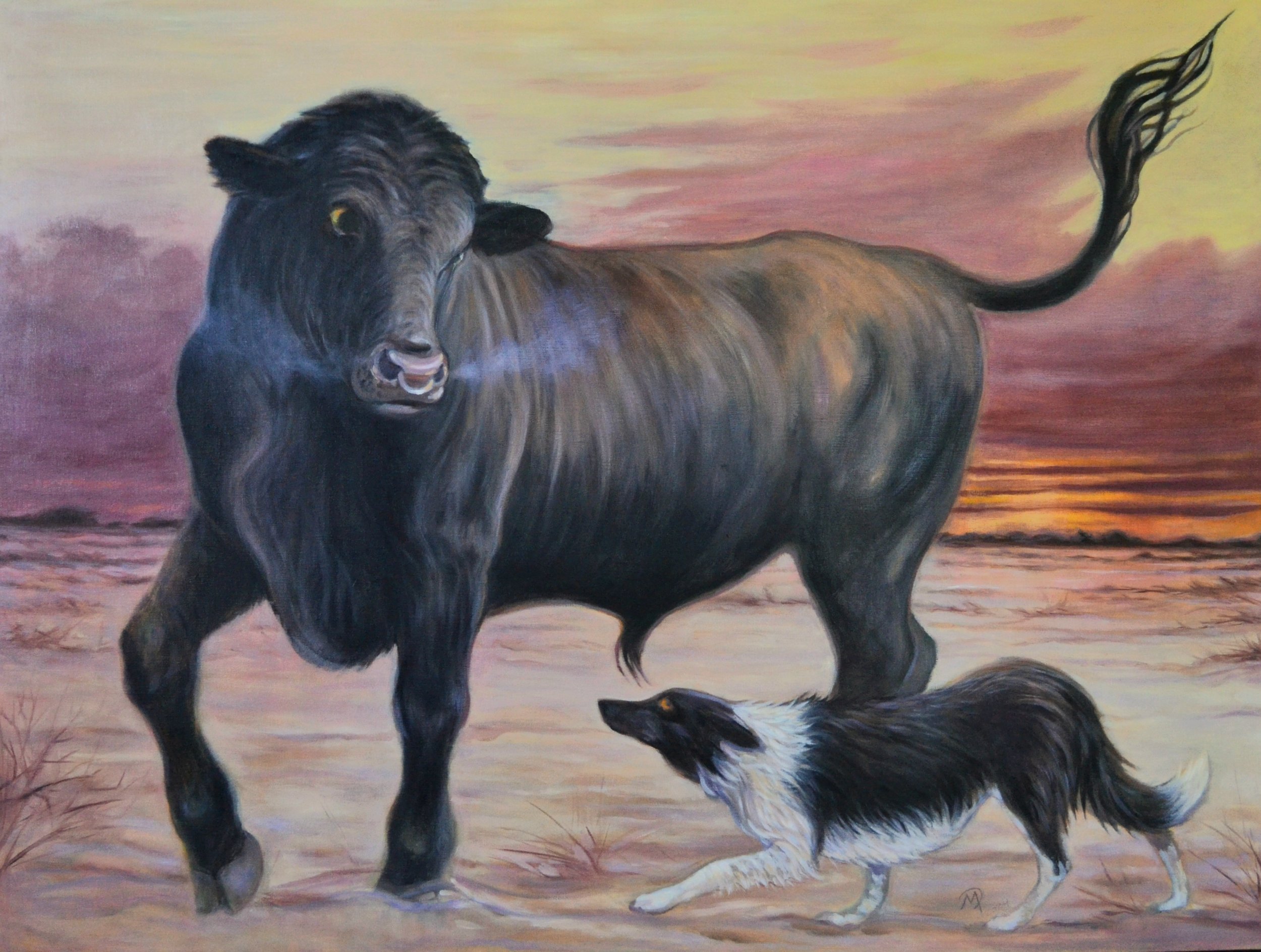 Millie Philippa, "All in a Day's Work," oil on linen