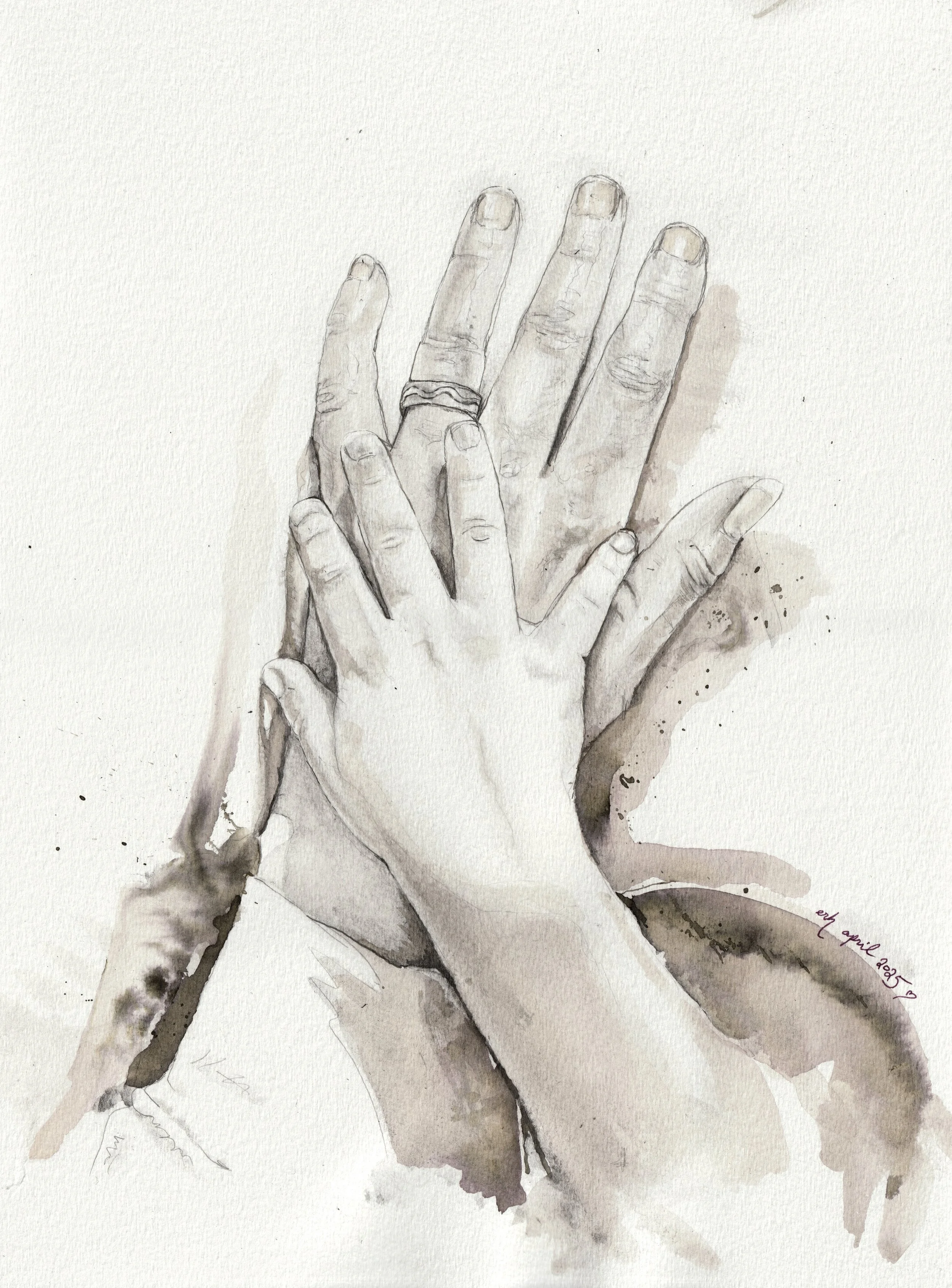 Edel Ryder-Hanrahan, Little Infinities no 1: Niume & Me, Ink and pencil on paper