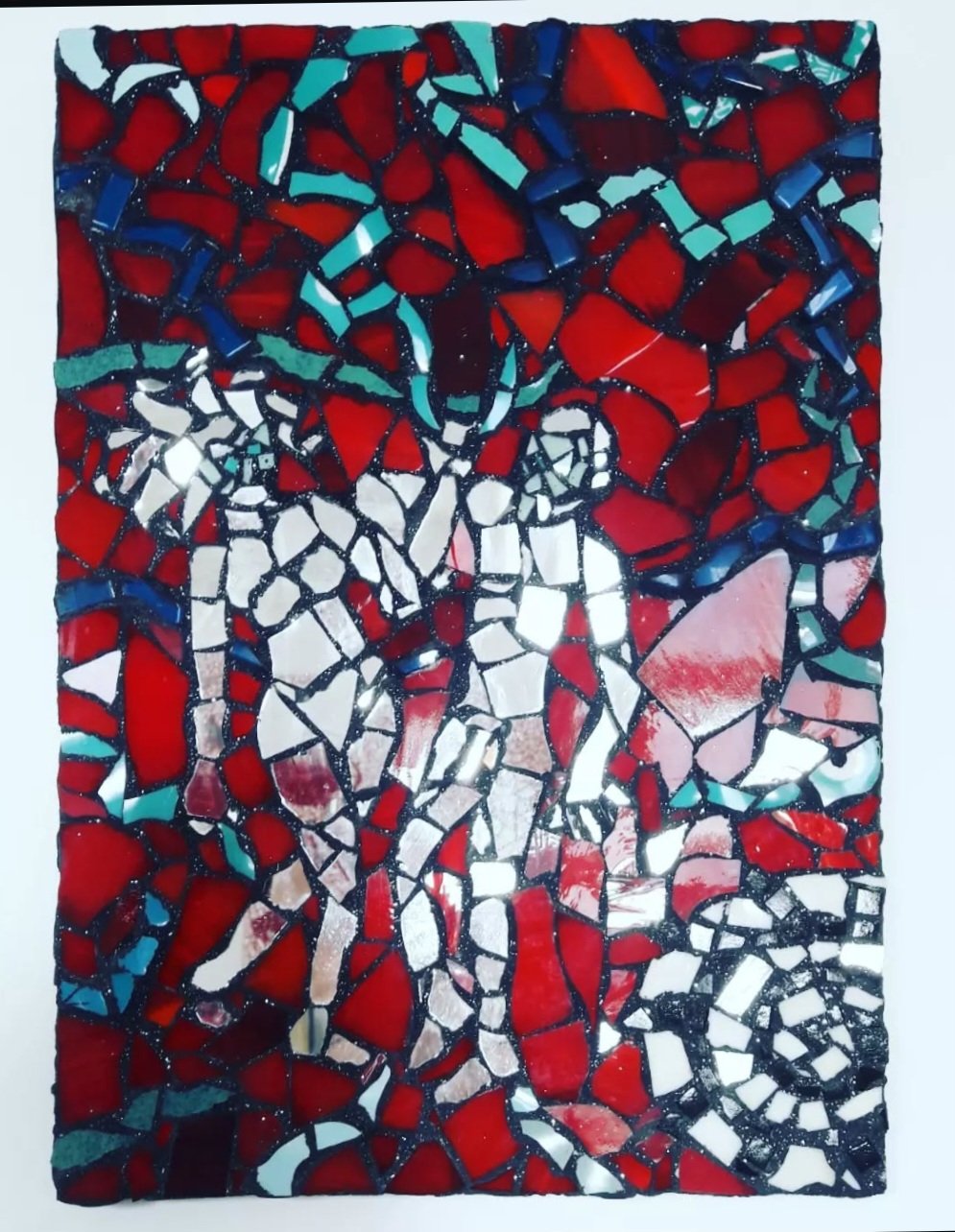 Kirsten Murray, Subterranean Radical Bind, mixed media grouted picassiete mosaic