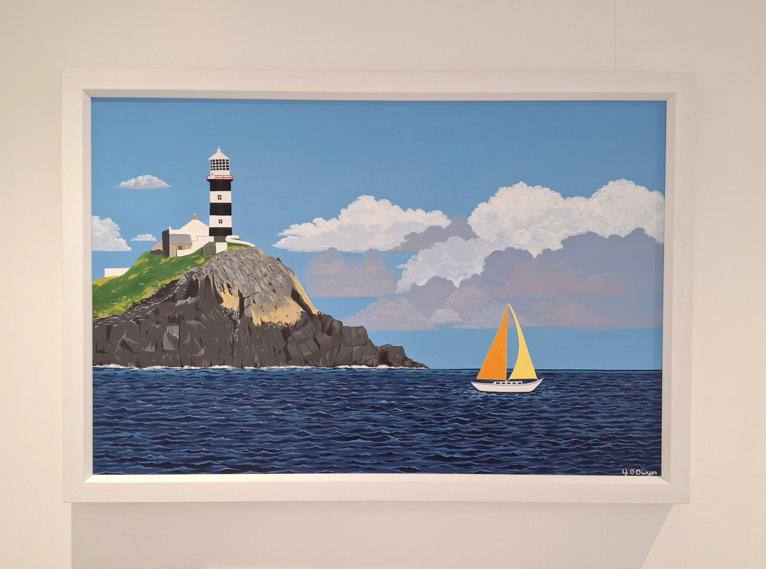 Yvonne O'Dwyer, Kinsale Lighthouse, Acrylic on canvas