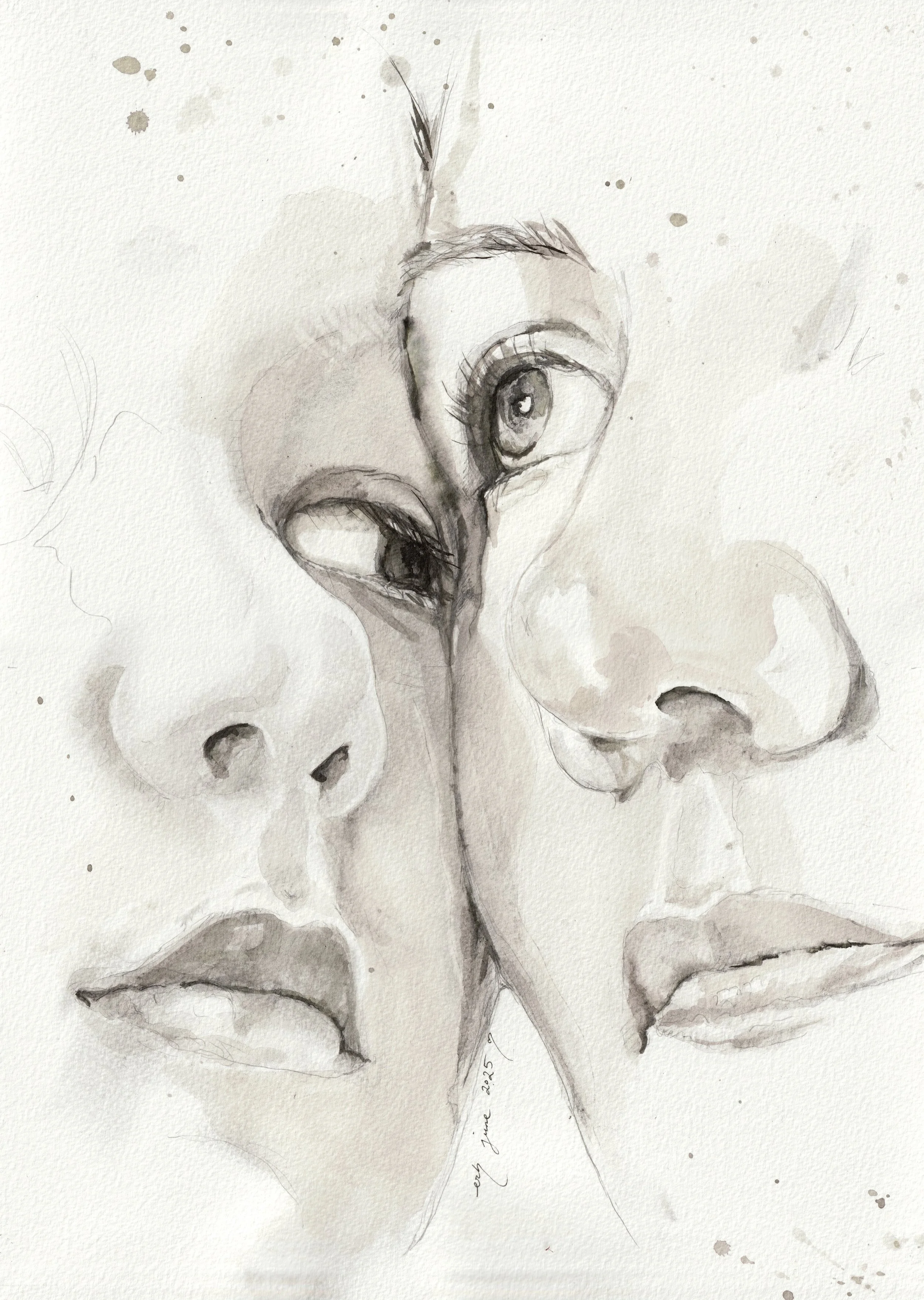 Edel Ryder-Hanrahan, Little Infinities no 2: Tristan & Me, Ink and pencil on paper