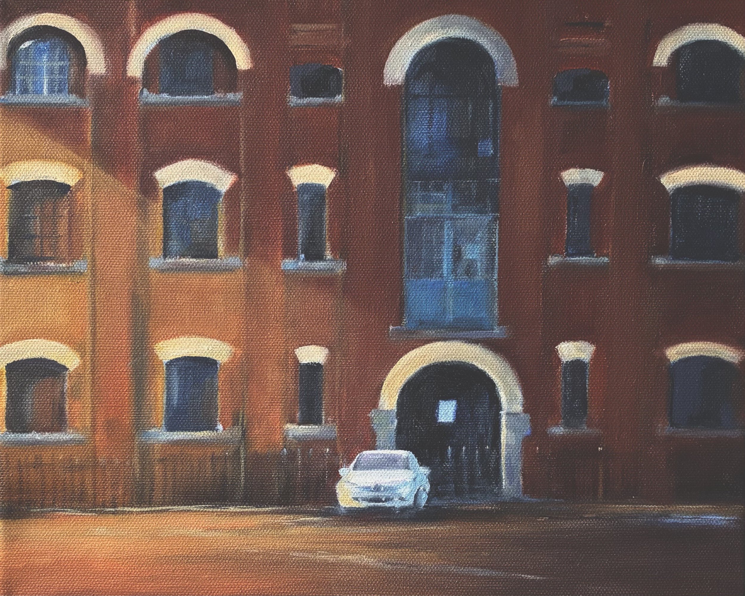 Norma Healy, Cork Dockland's Nocturne, oil on canvas