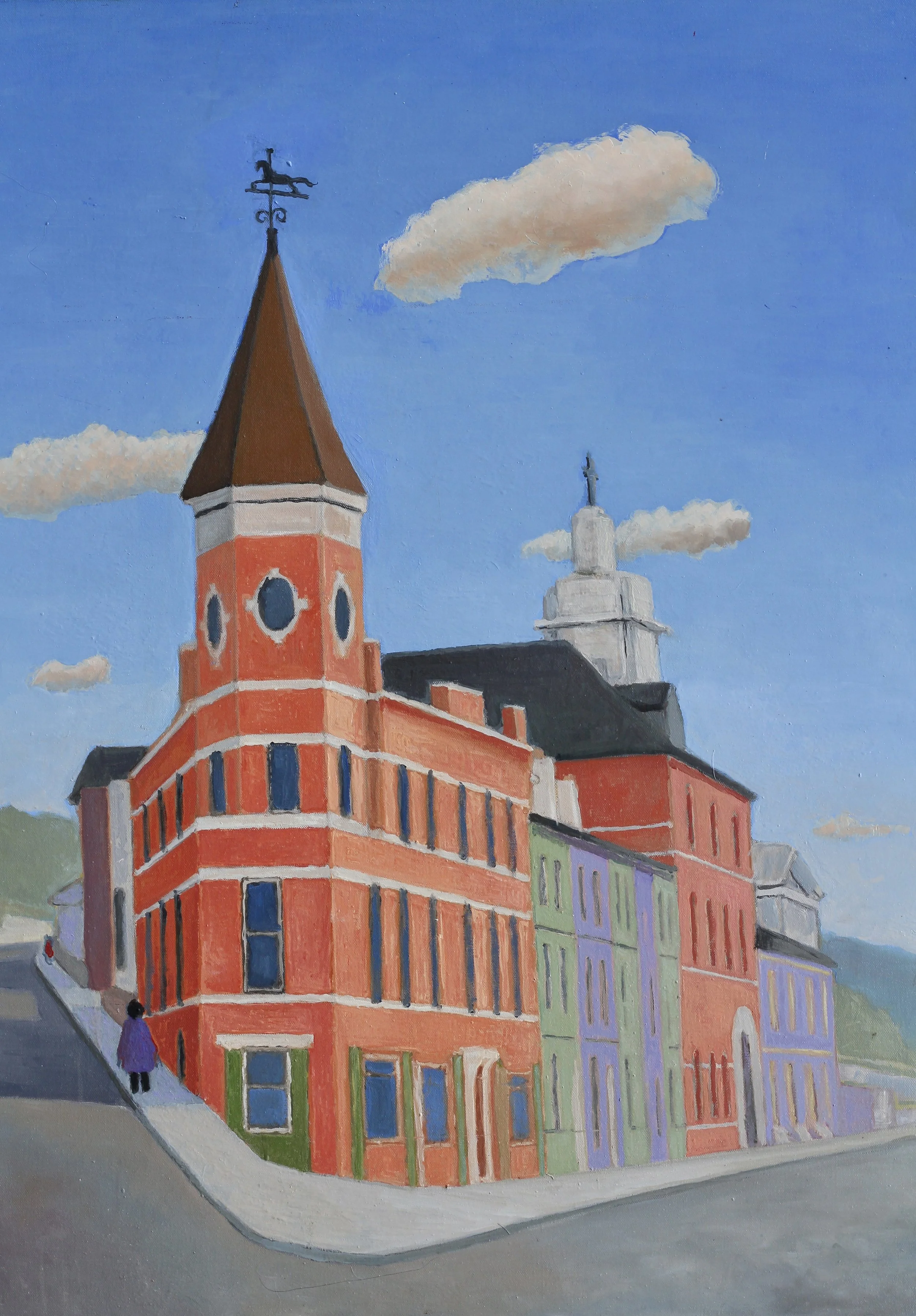 John Corkery, View from MacCurtain Street, oil on canvas