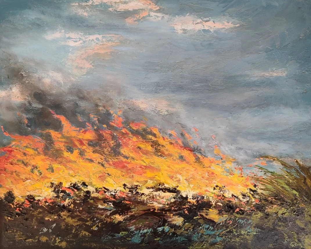 Ber Earley, Igniting Inspiration, oil on canvas