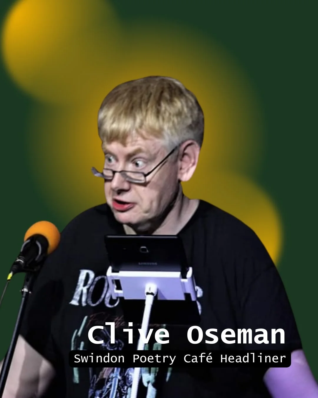 MEET OUR HEADLINER!

Headlining the Swindon Poetry Caf&eacute; on Friday 6th March at @caffe_vialottie is the wonderful, witty, word wizard @osemanclive 

🎟️ https://swindonpoetrycafemar2026.eventbrite.co.uk

Clive is a widely published, multi-slam 