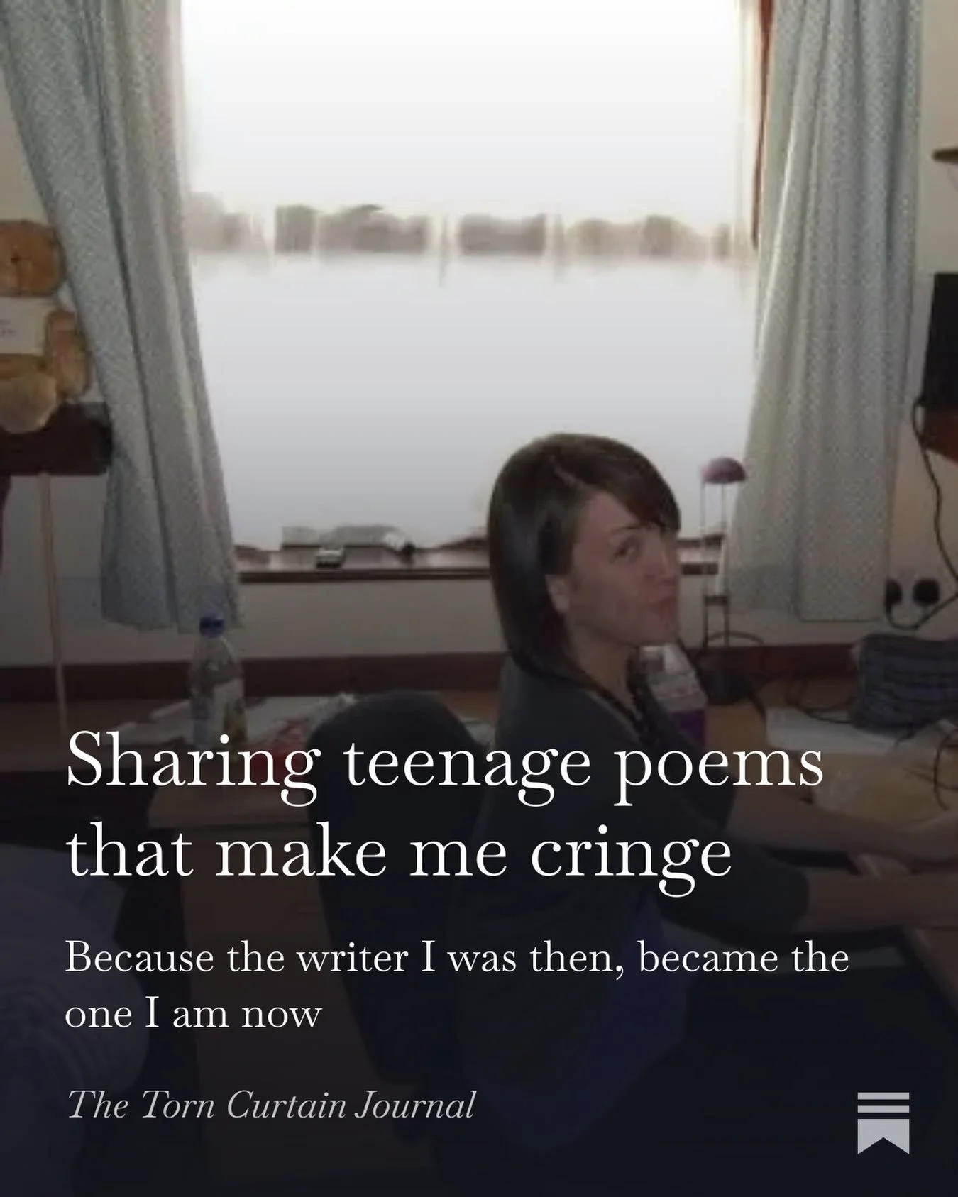 Feeling the cringe and doing it anyway. Sharing on behalf of my younger-self&hellip;

https://torncurtainjournal.substack.com/p/sharing-teenage-poems-that-make-me

Substack posts by @rebeccarockerwrites