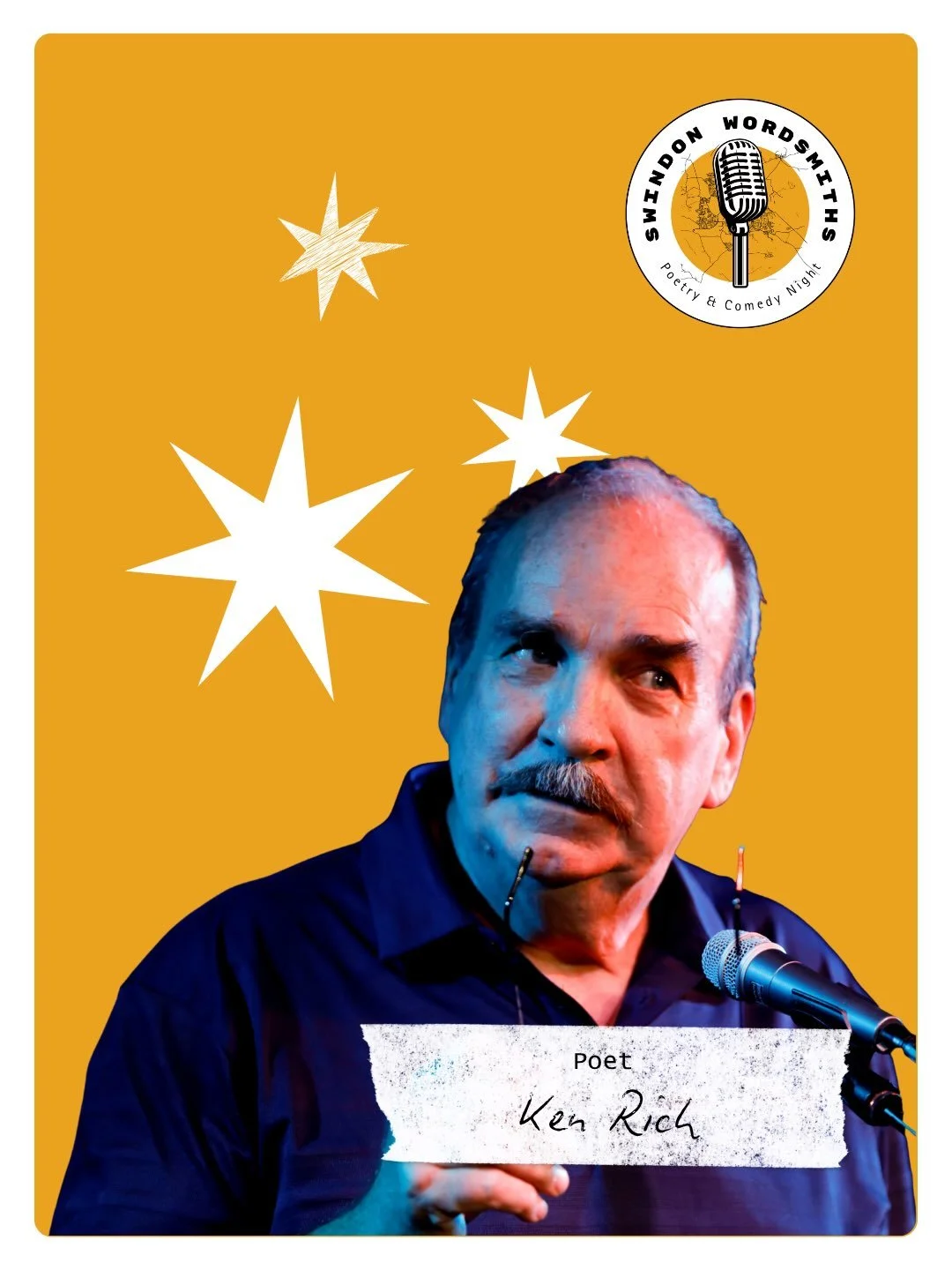 We are so excited to have Ken Rich with us at the next @swindonwordsmiths on Sat 19th September.

Ken is a regular at the Swindon Poetry Caf&eacute; and it&rsquo;s only right that more Swindonians hear his brilliant poetry!

Originally from Bristol, 