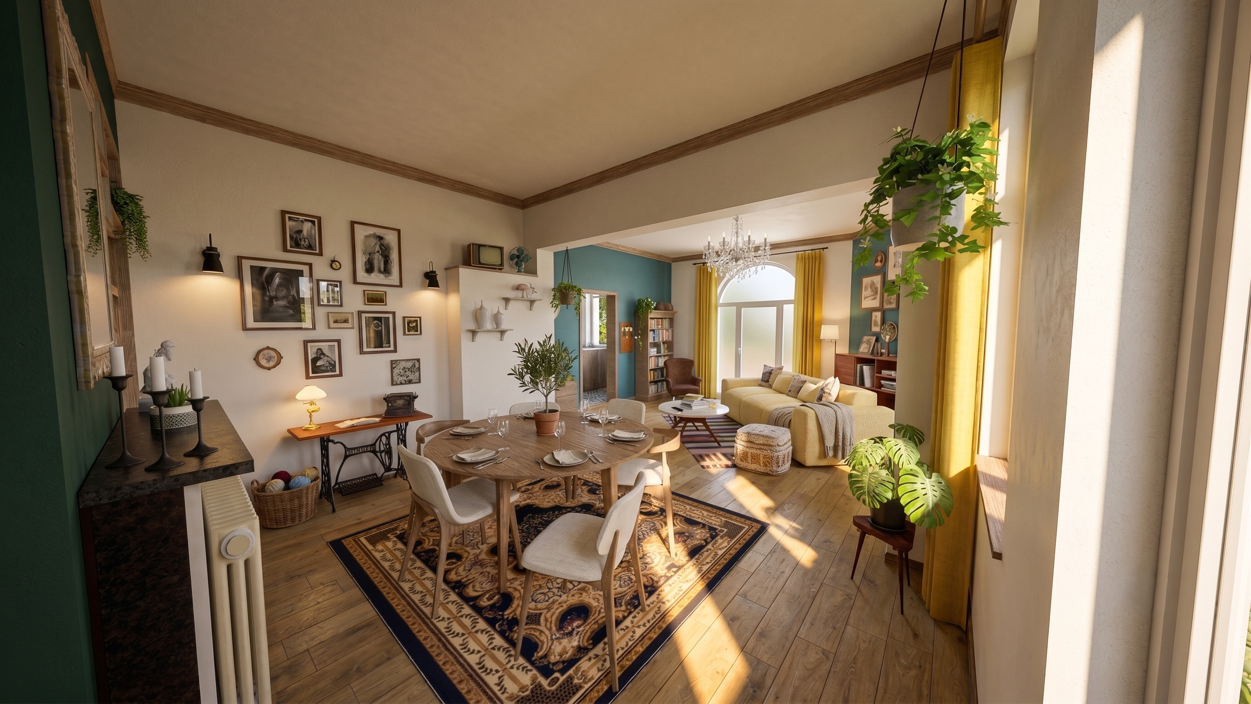Agencement intérieur d'une pièce de vie