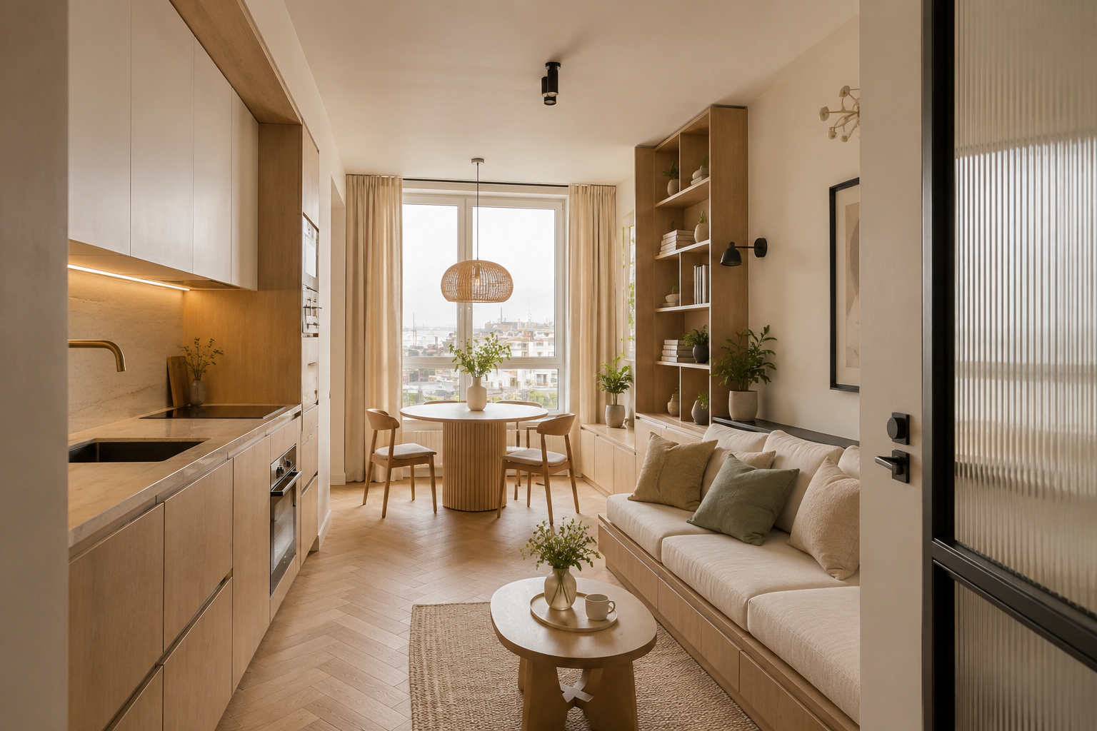 Petit espace à Dunkerque : agencement sur mesure et gain de place