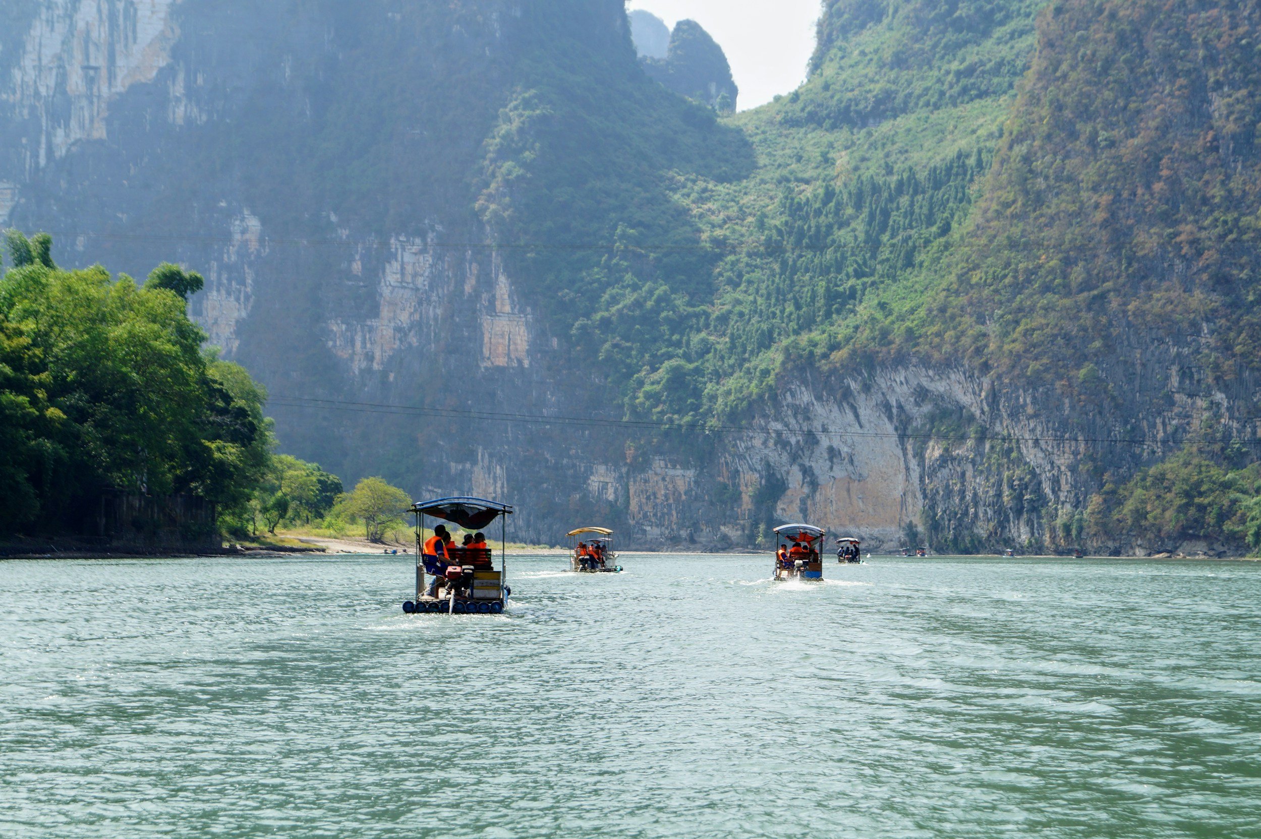 china escorted tour including yangshuo small boats