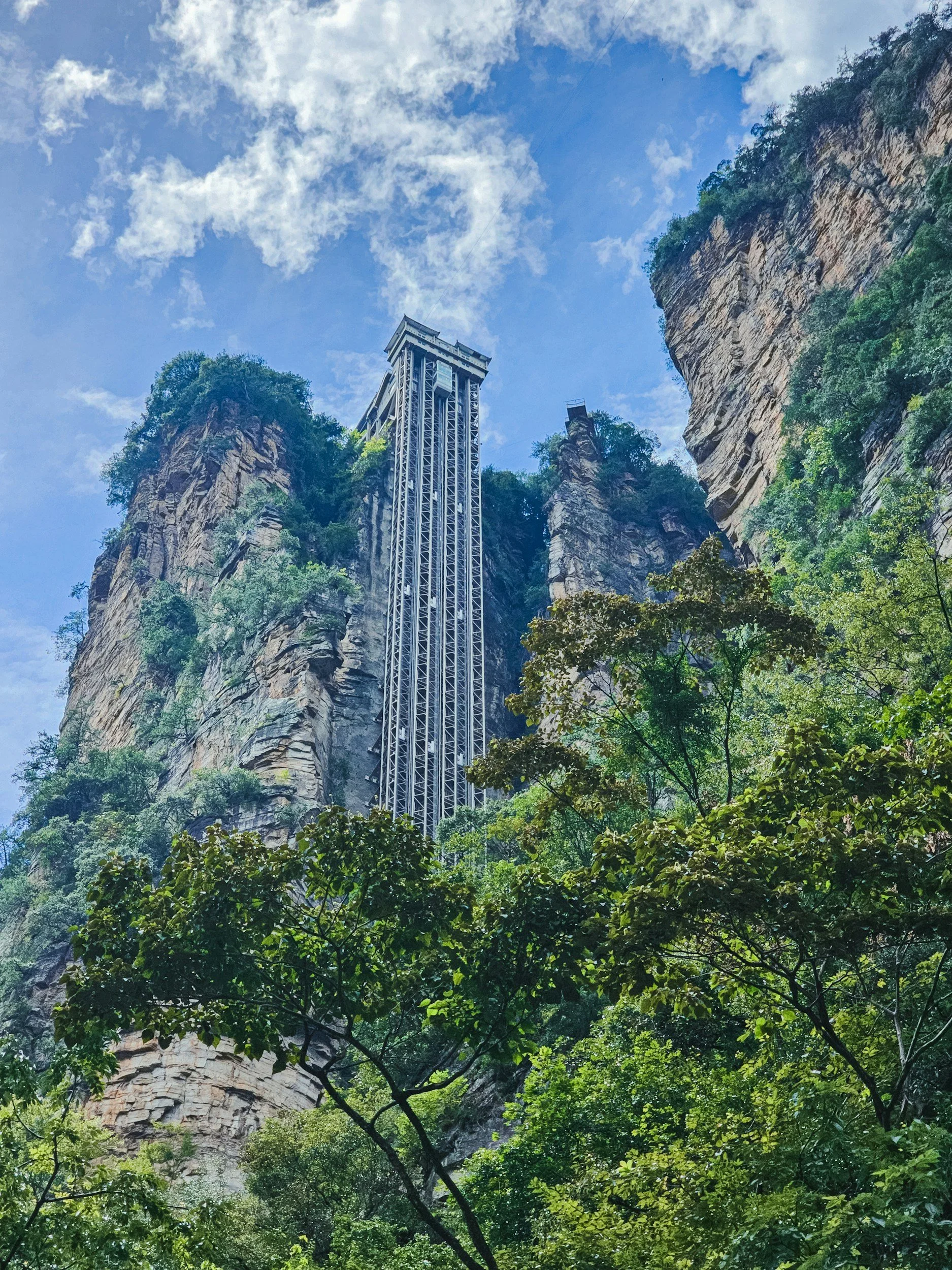 bailong elevator taking Line A or Route A at Zhangjiaijie park