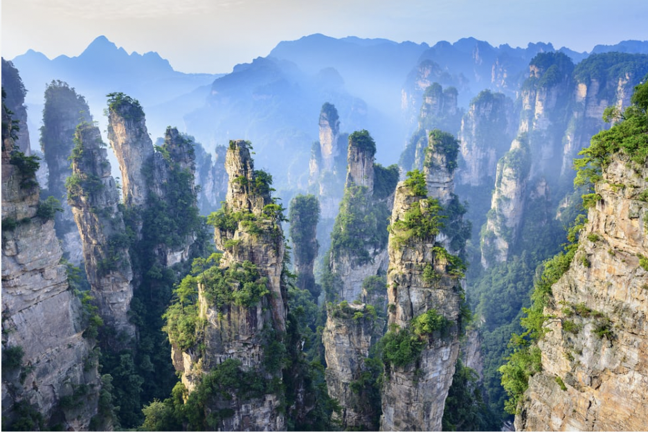 Zhangjiajie places of natural beauty China