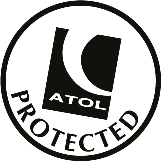 ATOL protected emblem with a crescent moon logo