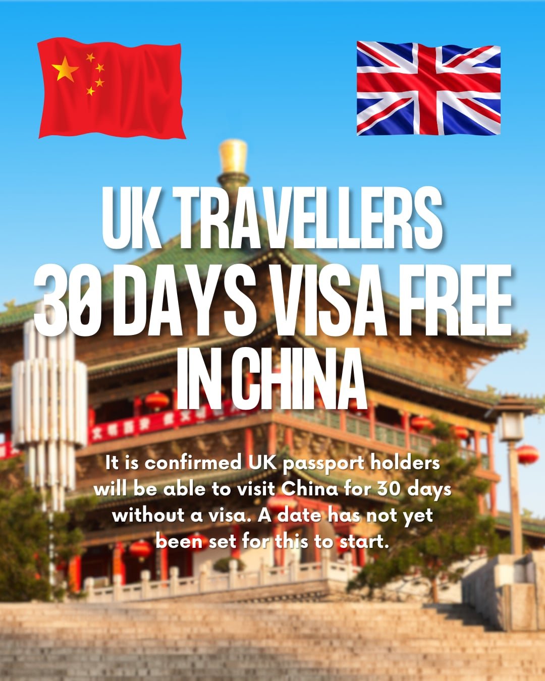 china visa free policy for uk citizens