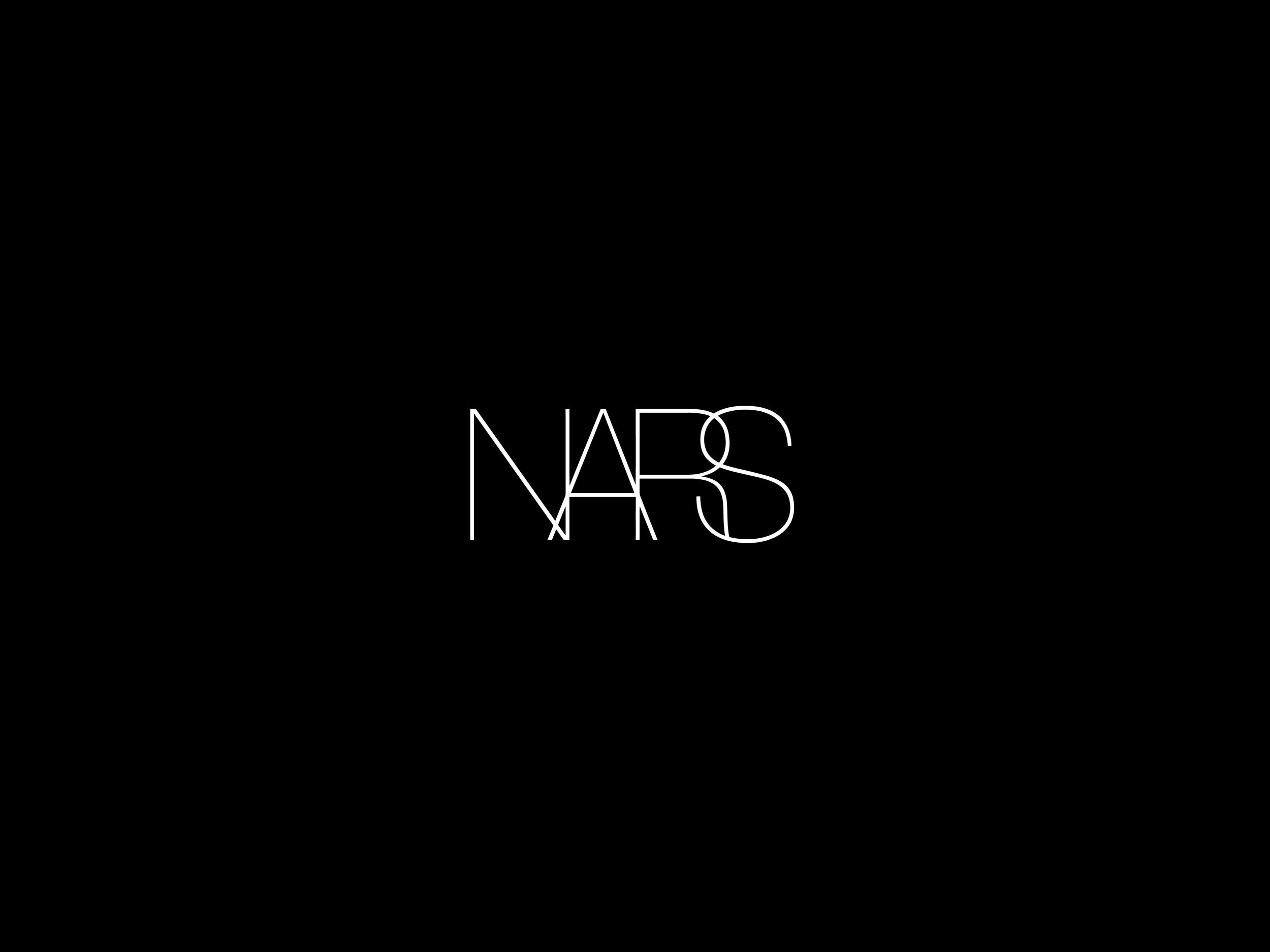 Black background with the white NASA logo and lines