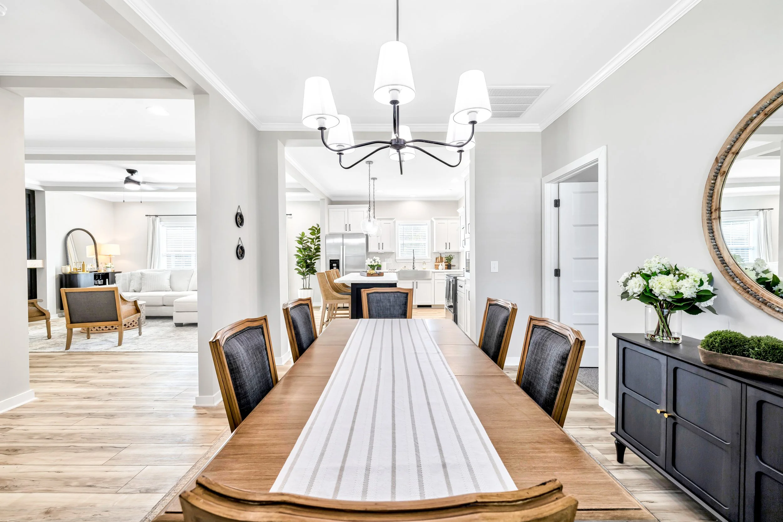 Professional dining room property photography