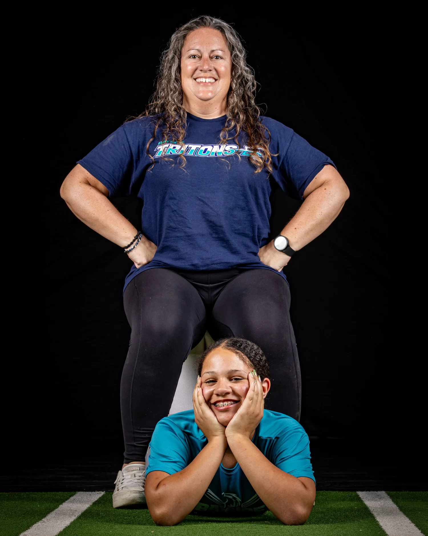 Bayside Little League mother and daughter portrait by J-Slo Photo