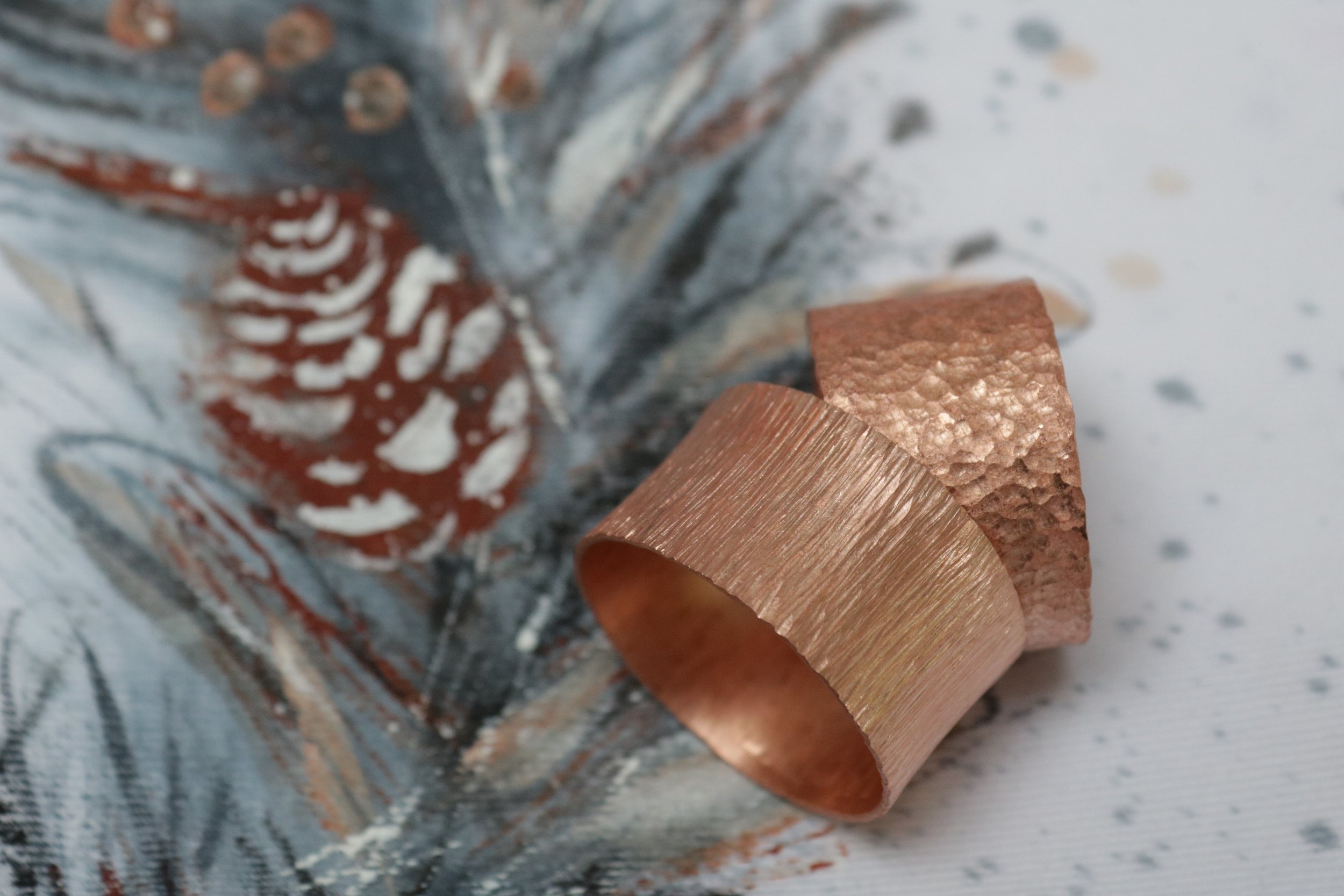 Hand-painted Napkins & Hammered Napkin Ring Workshop with Jenny & Emily