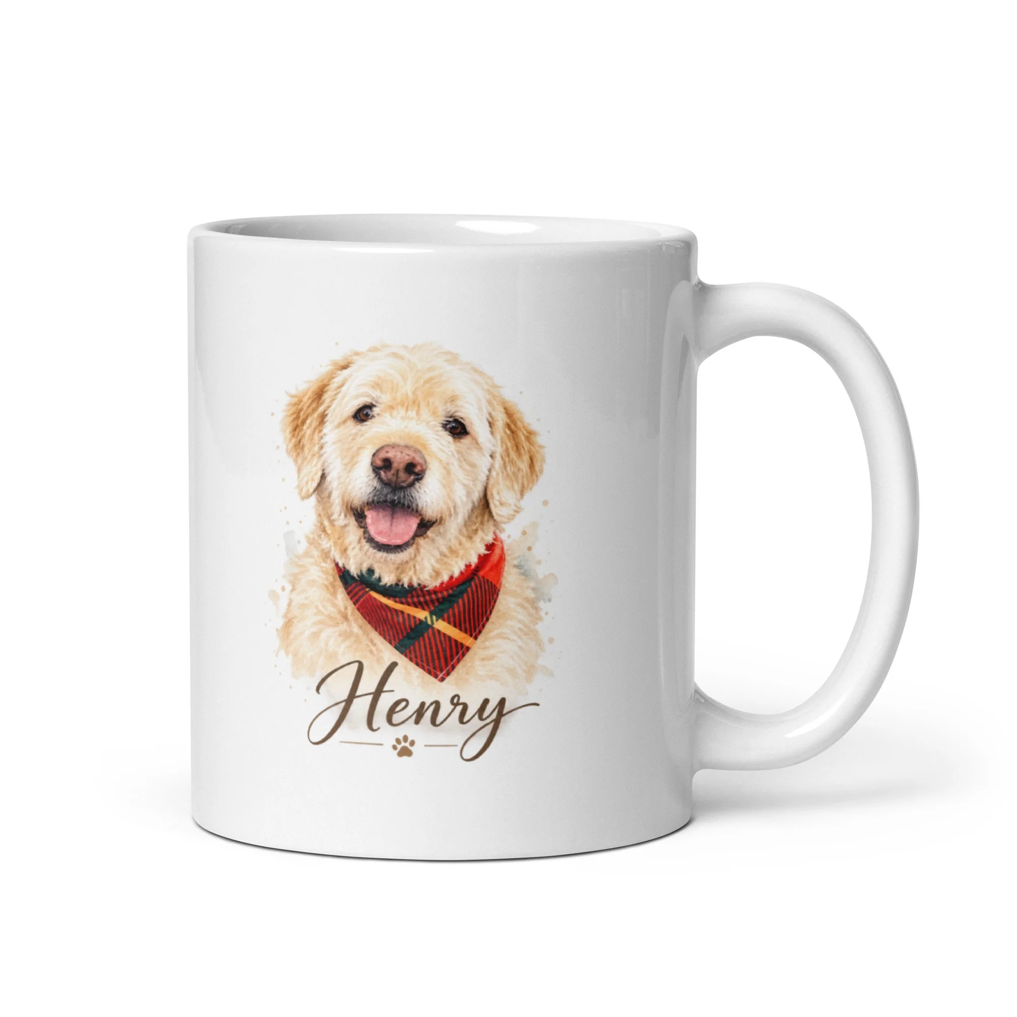 Personalized Watercolor Dog Mug