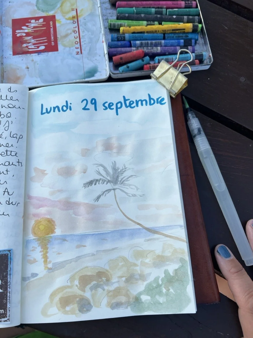 matériel journal créatif vacances - aquarelle avec neocolors II.jpeg