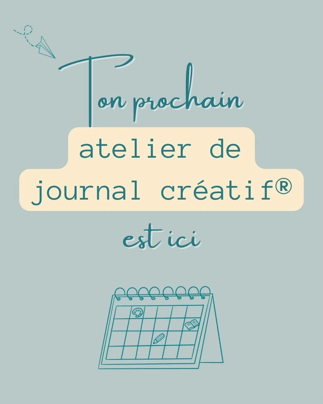 AGENDA DES ACTIVIT&Eacute;S ✂️
Et si tu t&rsquo;offrais un vrai temps pour toi ?
Les inscriptions pour mes prochaines escapades cr&eacute;atives et ateliers de Journal cr&eacute;atif&reg; sont ouvertes 🥳 Des moments pour &eacute;crire, dessiner, col