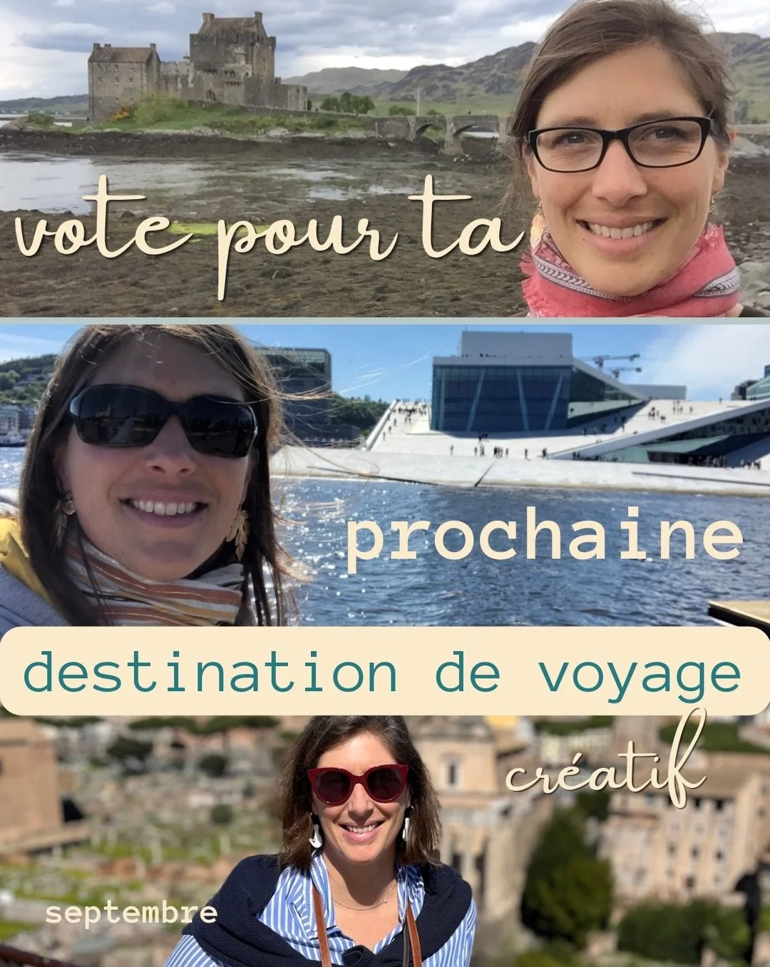 ⛵️Le 29 septembre, je t&rsquo;embarque pour un nouveau tour du monde 🌍 encore plus cr&eacute;atif !! Parce que cette fois, c&rsquo;est 👉TOI 👈 qui choisis la destination. 
Trois pays sont en lice pour cette Escale cr&eacute;ative :  🇮🇹l&rsquo;Ita