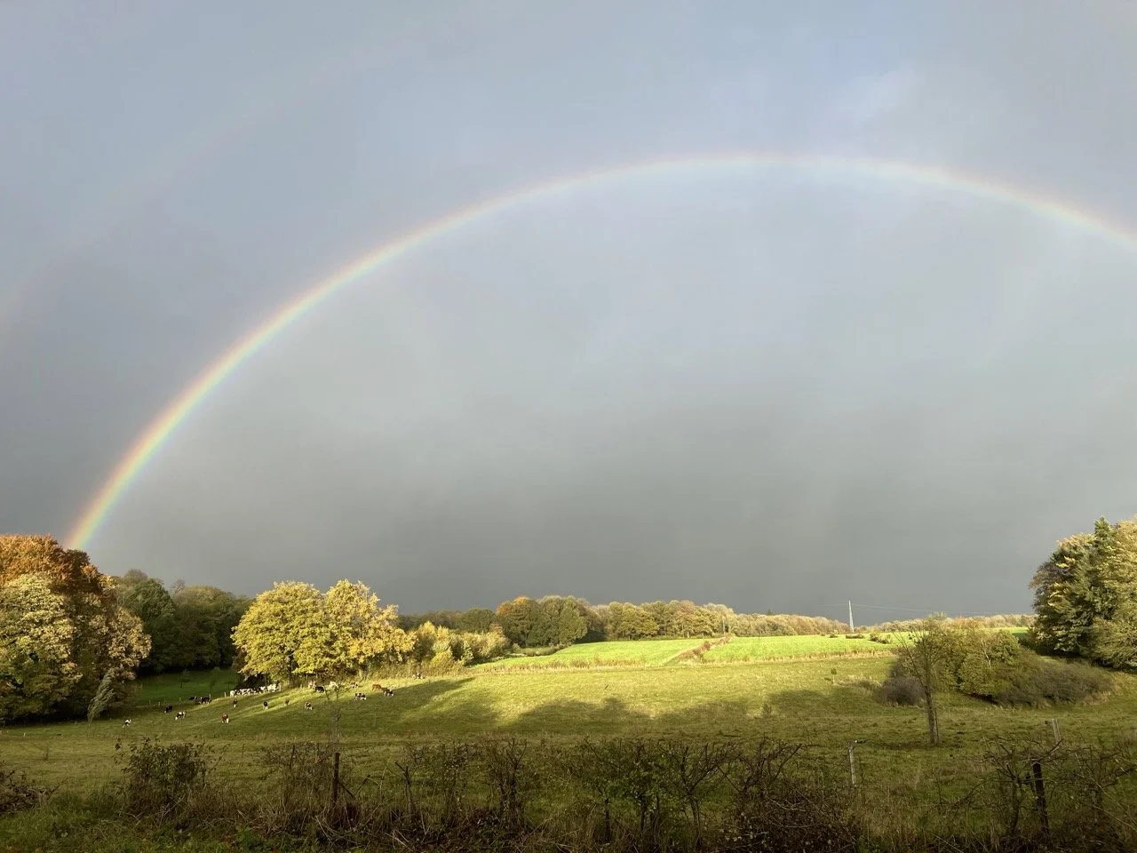 vue du chalet à xhos en automne avec un arc-en-ciel.jpeg