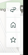 Screenshot of a mobile app menu with icons for filtering, home, and favorites.