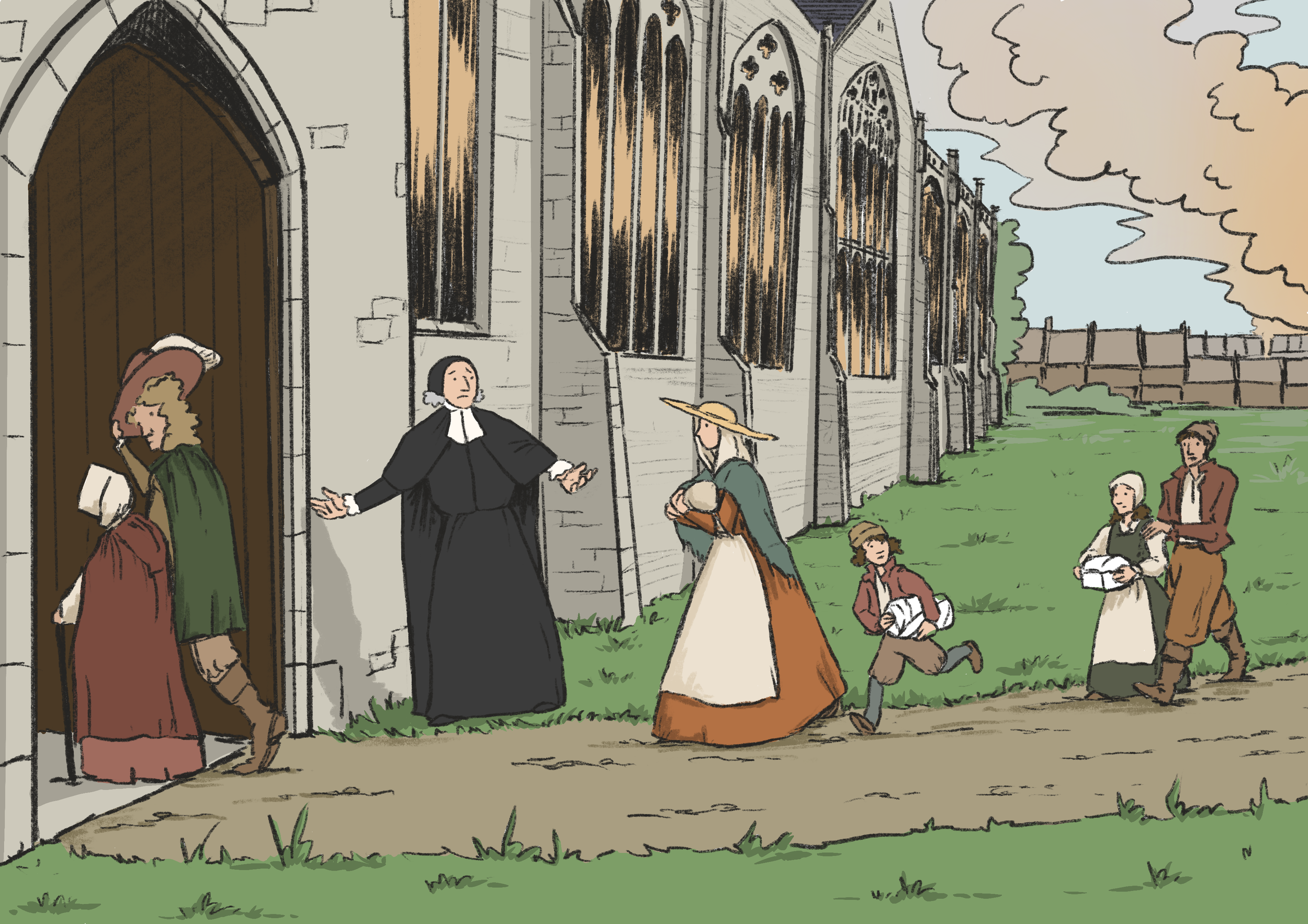 Great Fire Story Illustration