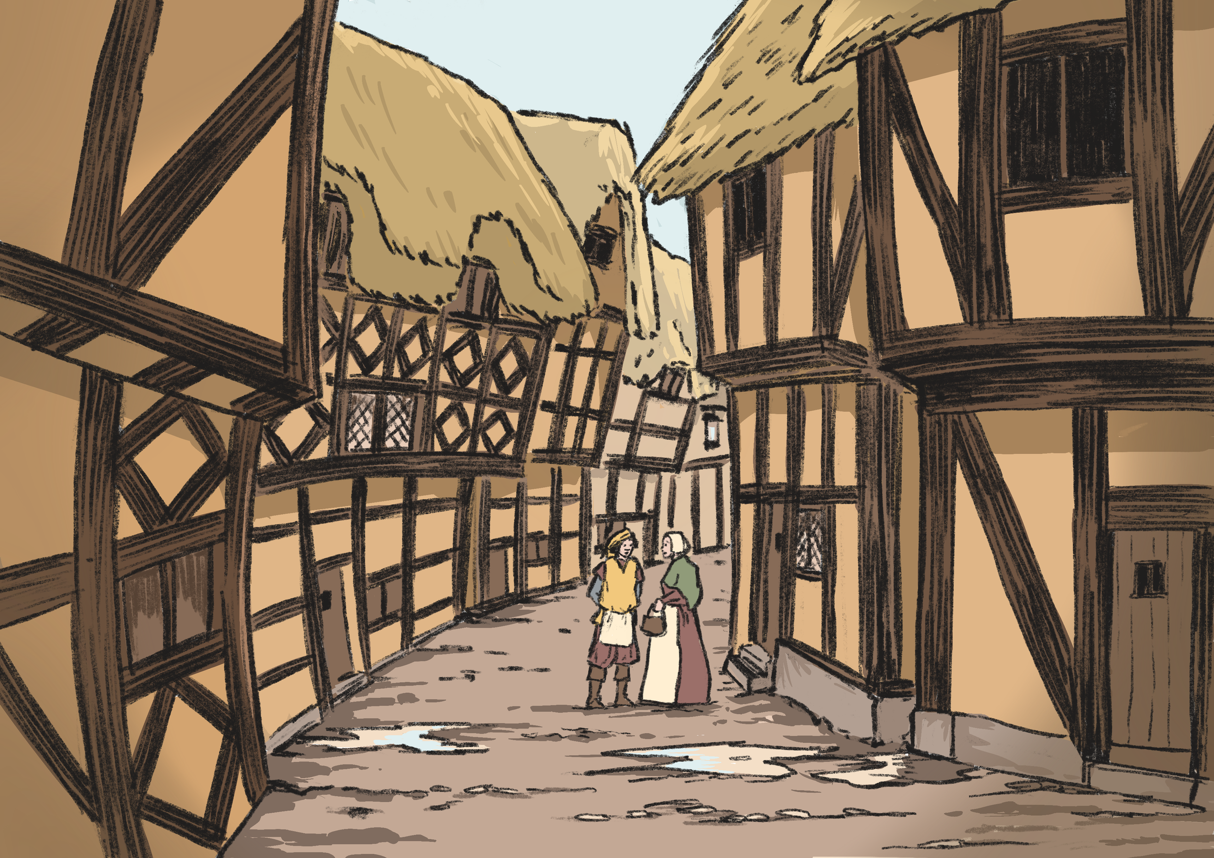 Great Fire Story Illustration