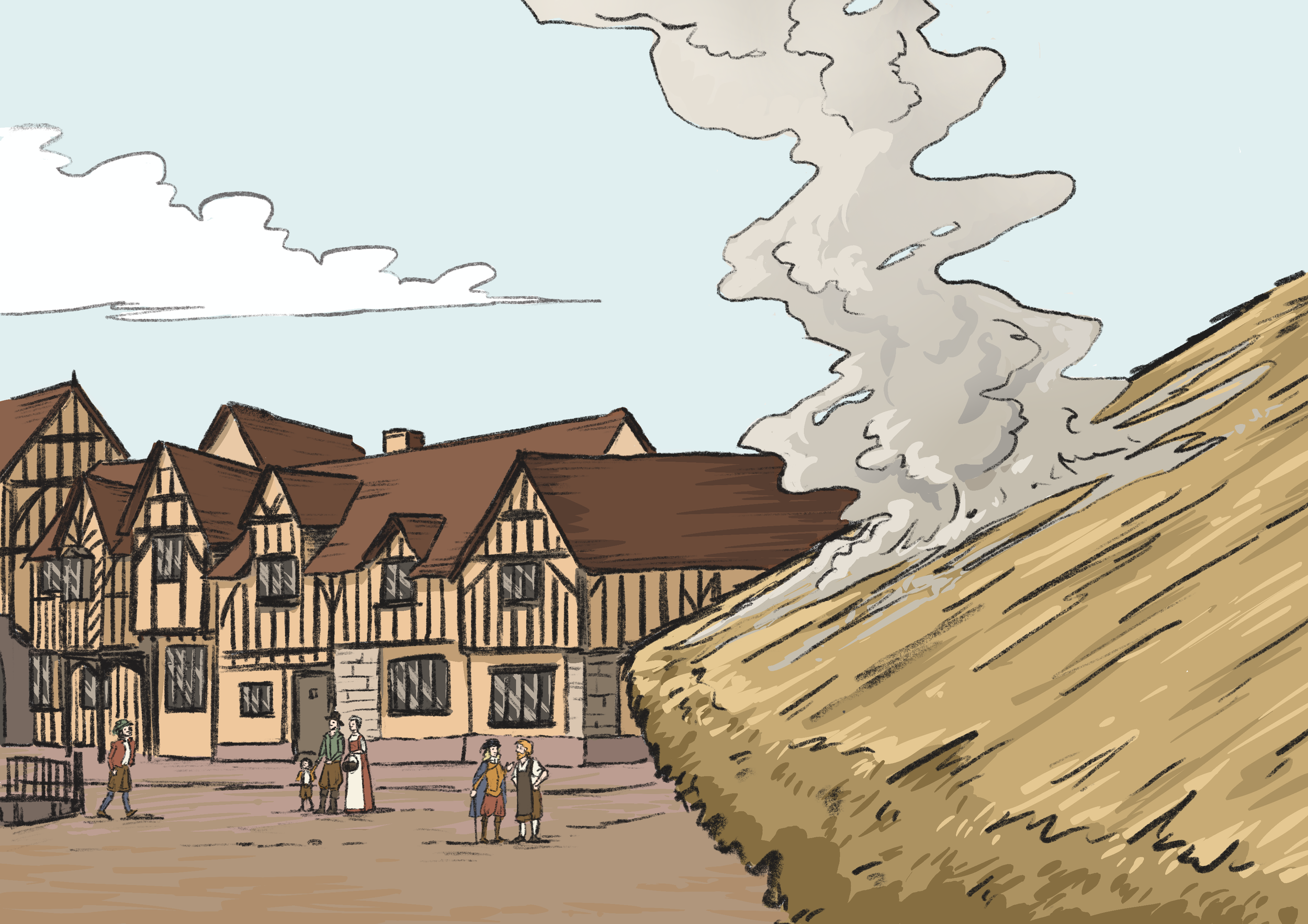 Great Fire Story Illustration