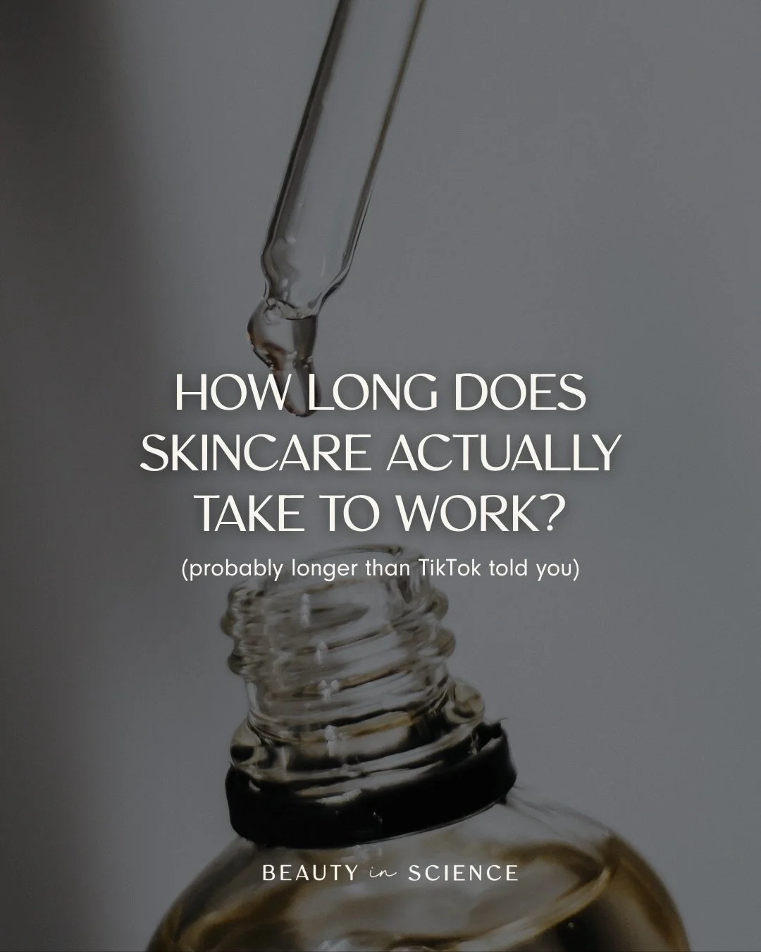 One of the biggest misconceptions in skincare is expecting products to work instantly.⁠
⁠
Most ingredients need time to regulate cell turnover, reduce inflammation, stimulate collagen, and correct underlying skin concerns. That process doesn&rsquo;t 