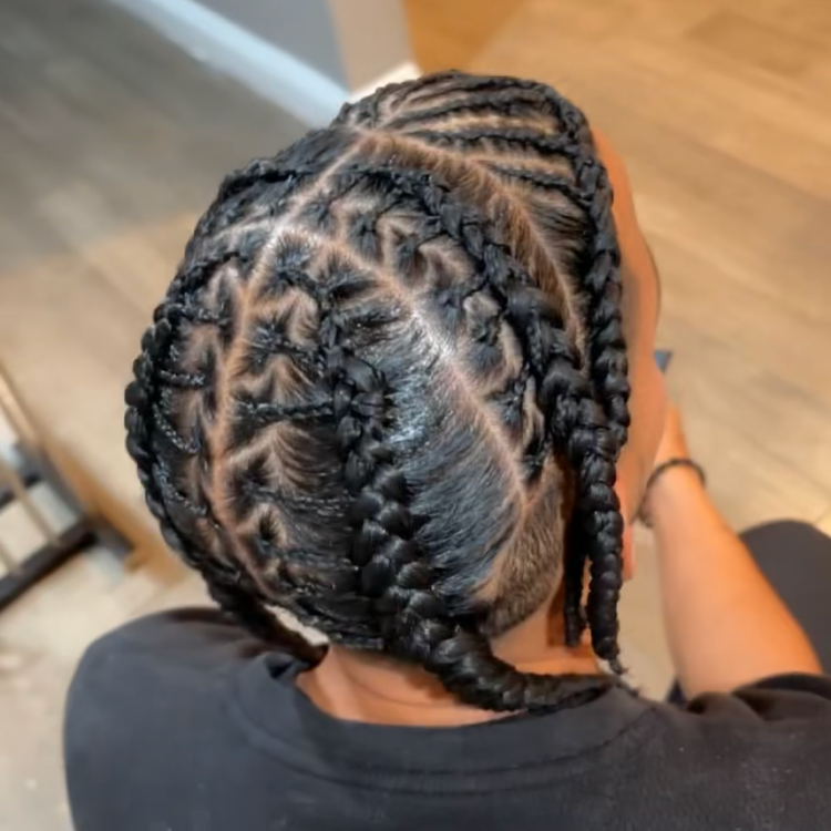 Men's stitch braids at Kingdom Touch