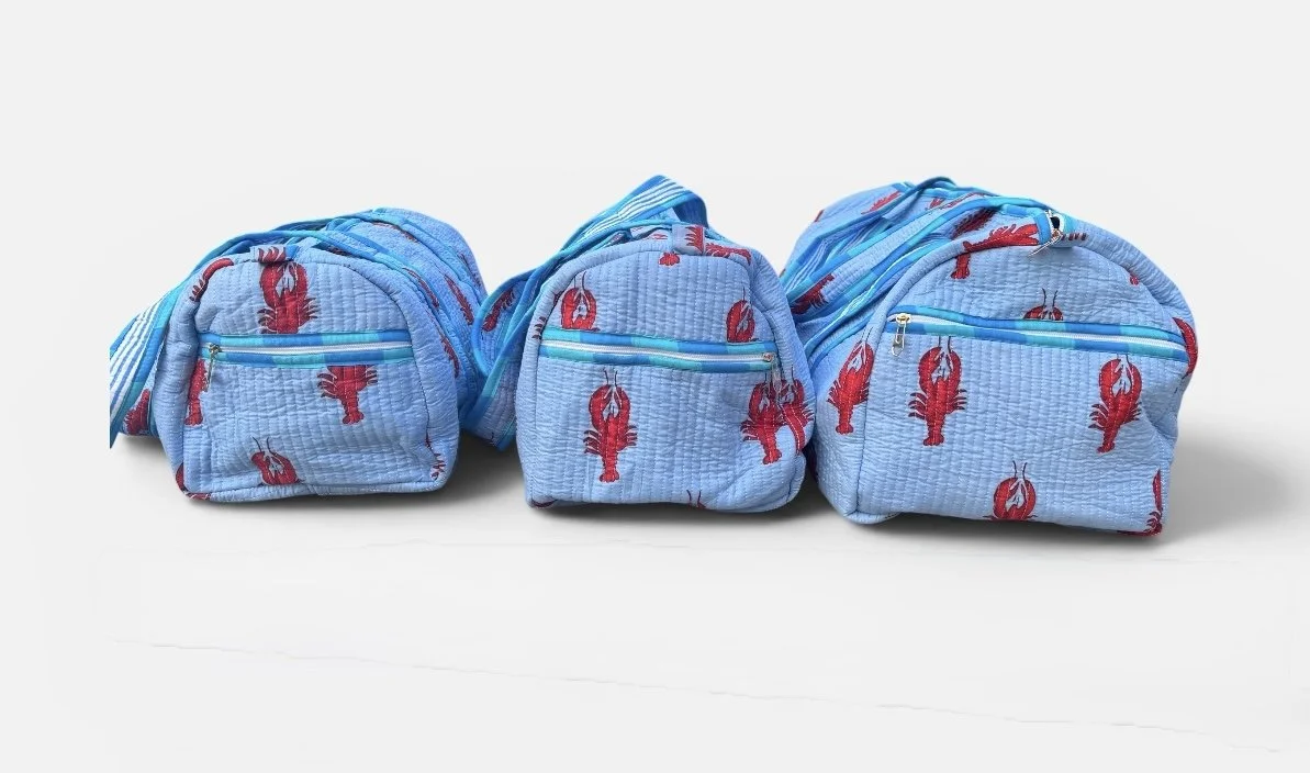 Blue Lobster Weekender Bag