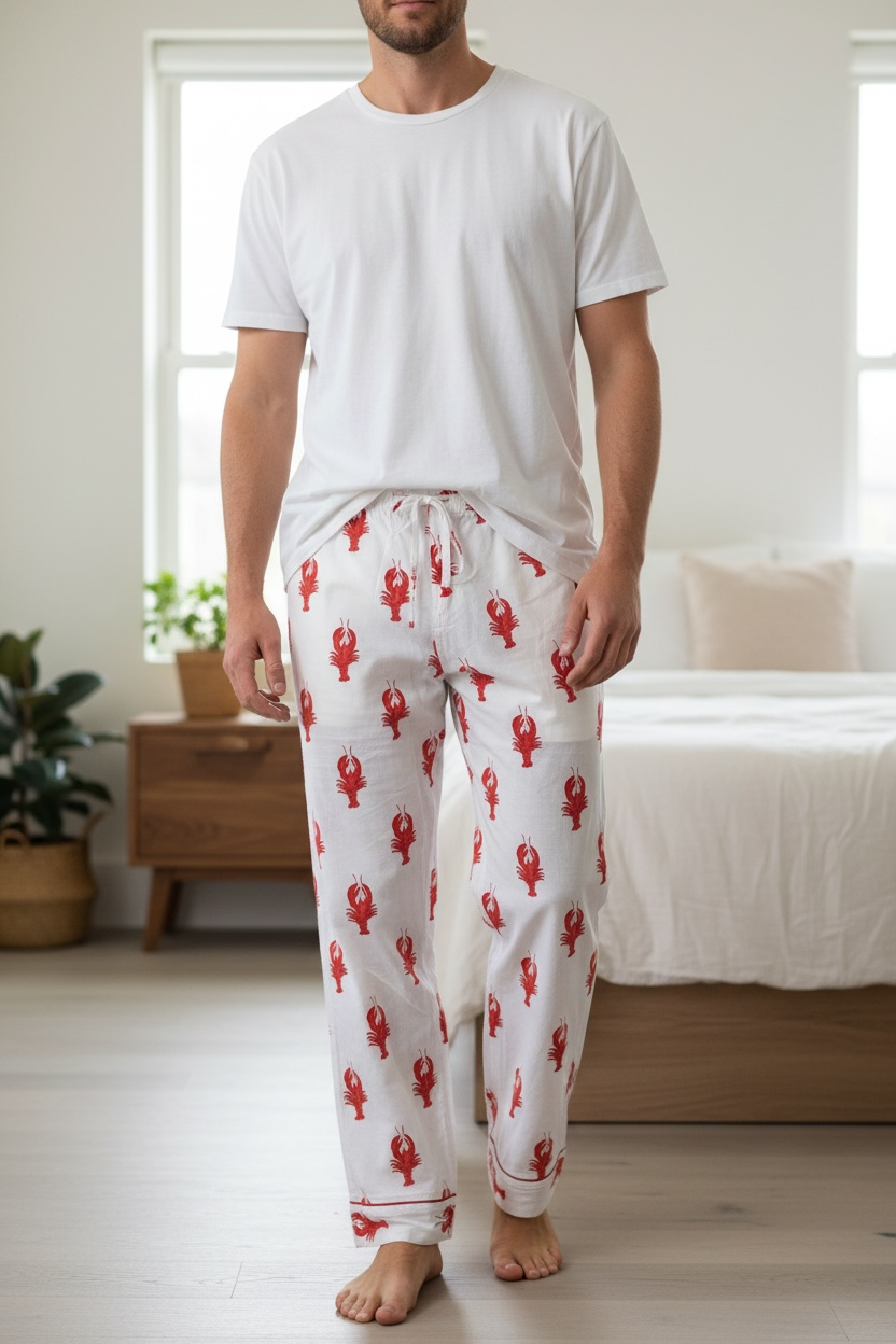 Mens Cotton Lounge Trousers