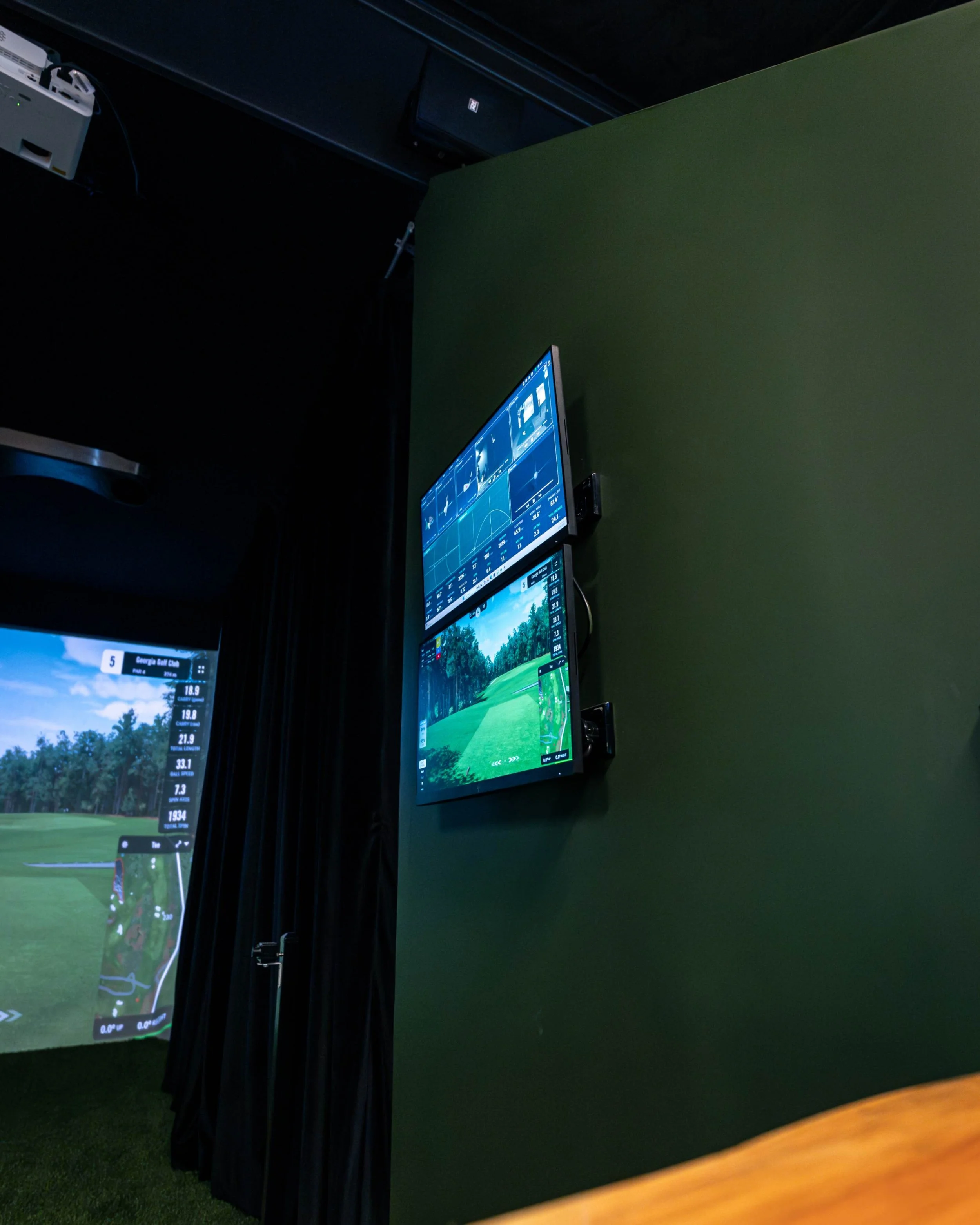 wall with scoring data