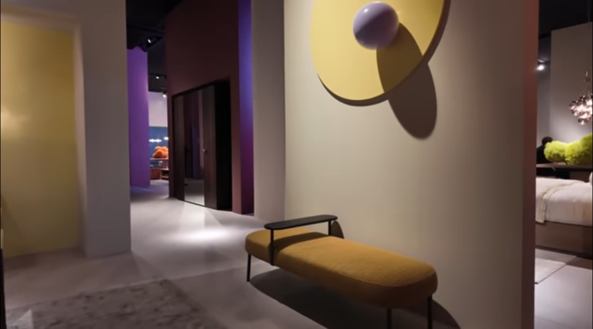 sculptural soft seating with bold artwork displaying interior trend for 2026