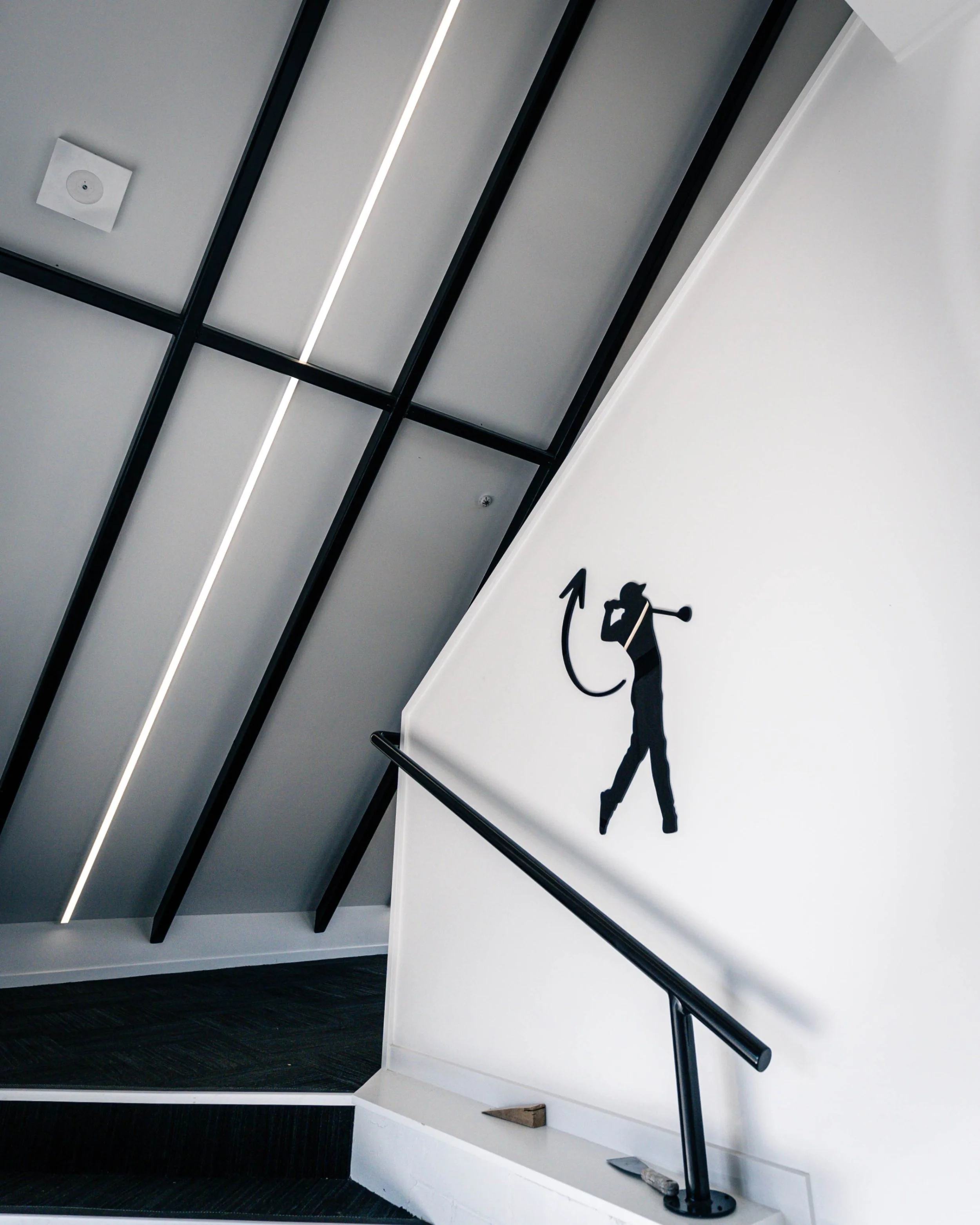 stairwell with wayfinding