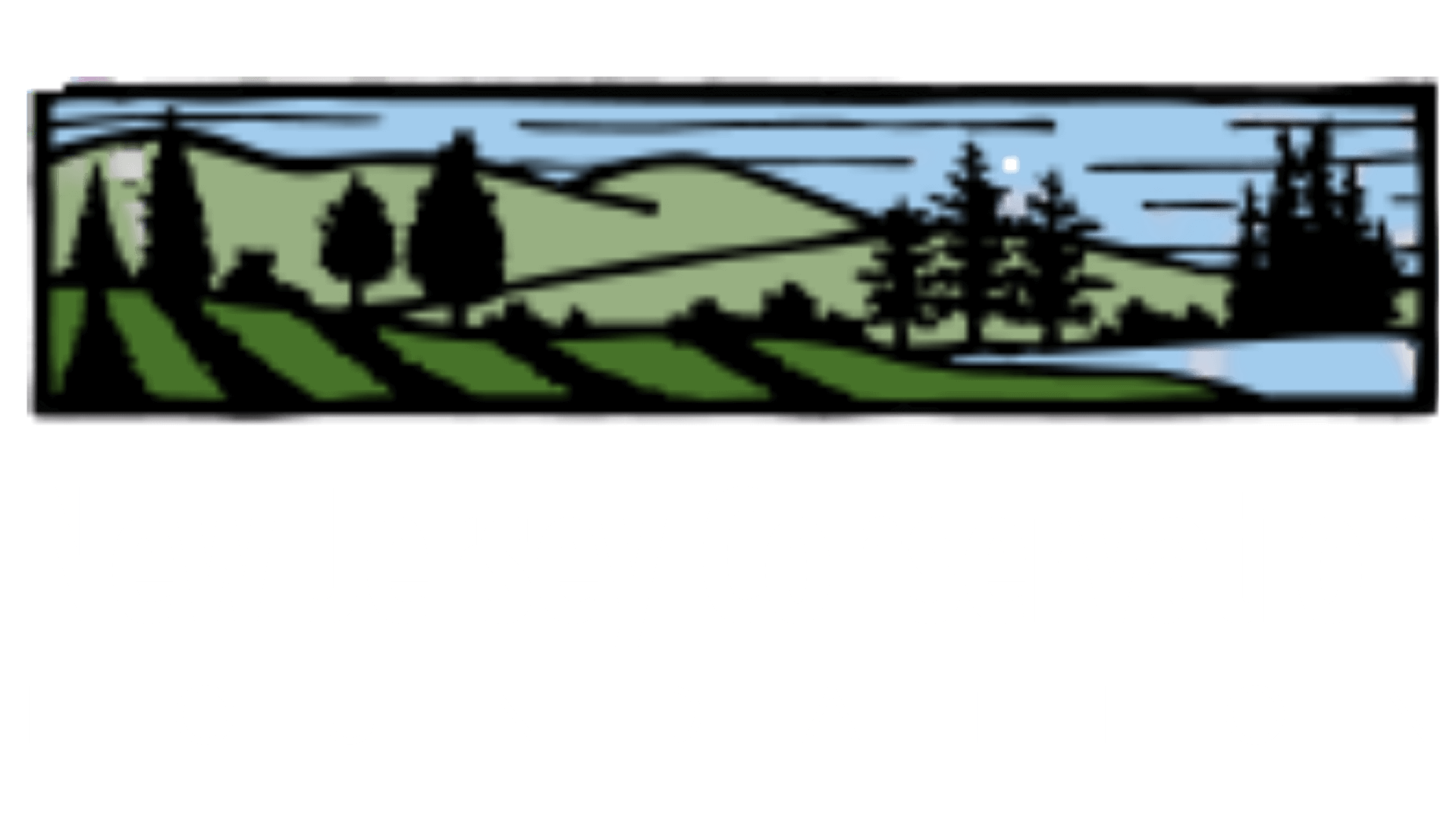 Logo of the New Jersey Conservation Foundation featuring a landscape with trees, fields, and hills.