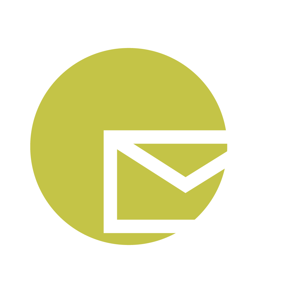 Symbol Kontakt: Kreis mit Briefumschlag