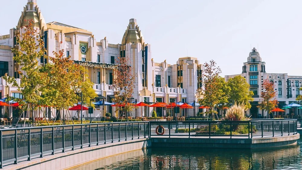 Stunning Art Deco architecture of Shanghai Village in China, a Bicester Collection destination under Value Retail.