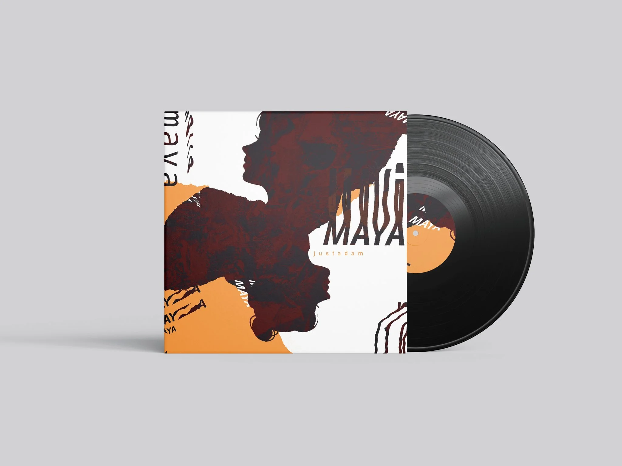 Vinyl mockups of the art I did for @justadam.wav's single &quot;Maya&quot; which is out now ⊹₊⋆ go stream immediately!!