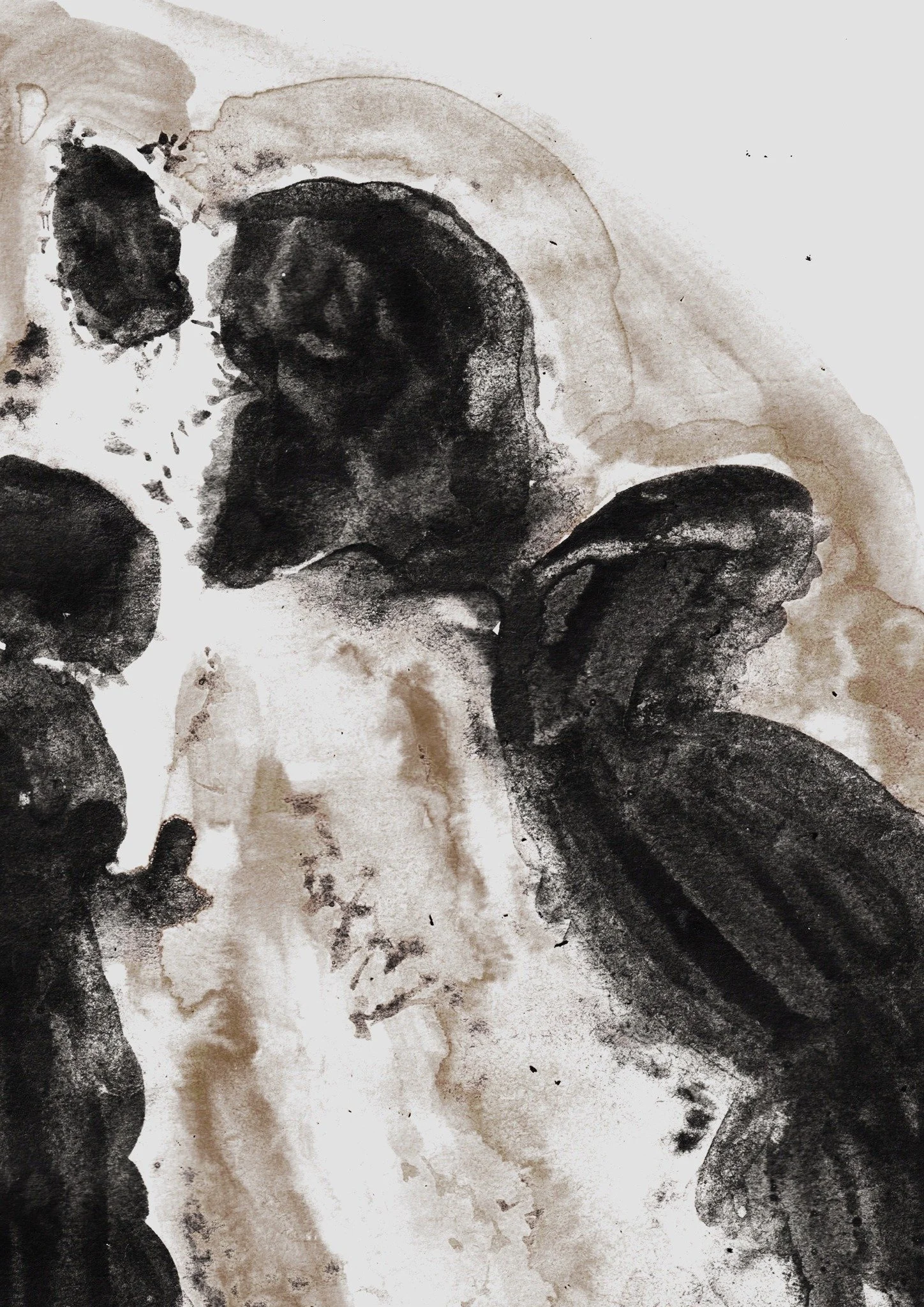 Watercolour parasite placement print details #grotesquefeminine