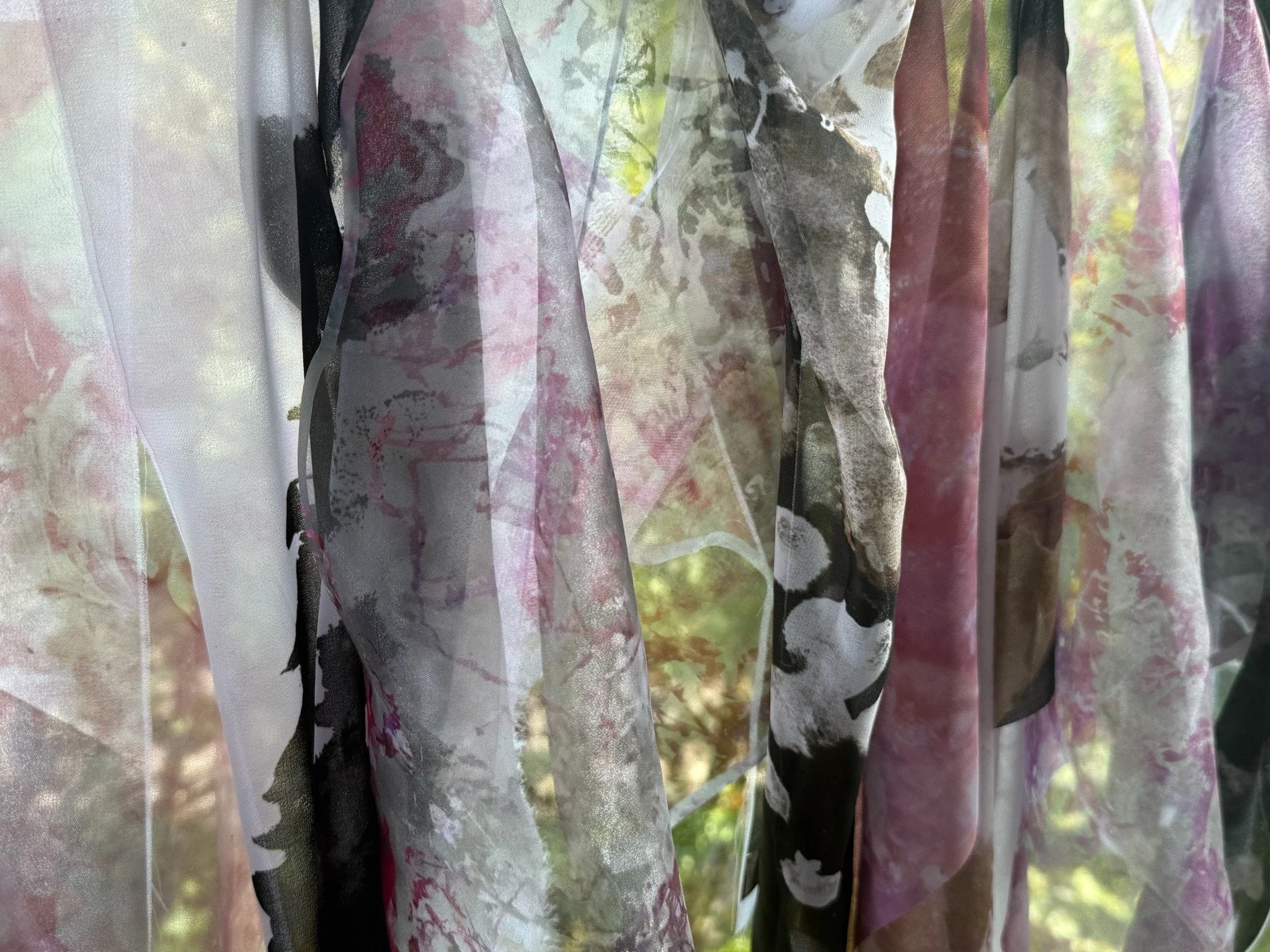 Layered grotesque imagery printed on sheer materials: as light passes through, patterns emerge and disappear, creating moments when the grotesque is partially hidden, then suddenly revealed. #grotesquefeminine